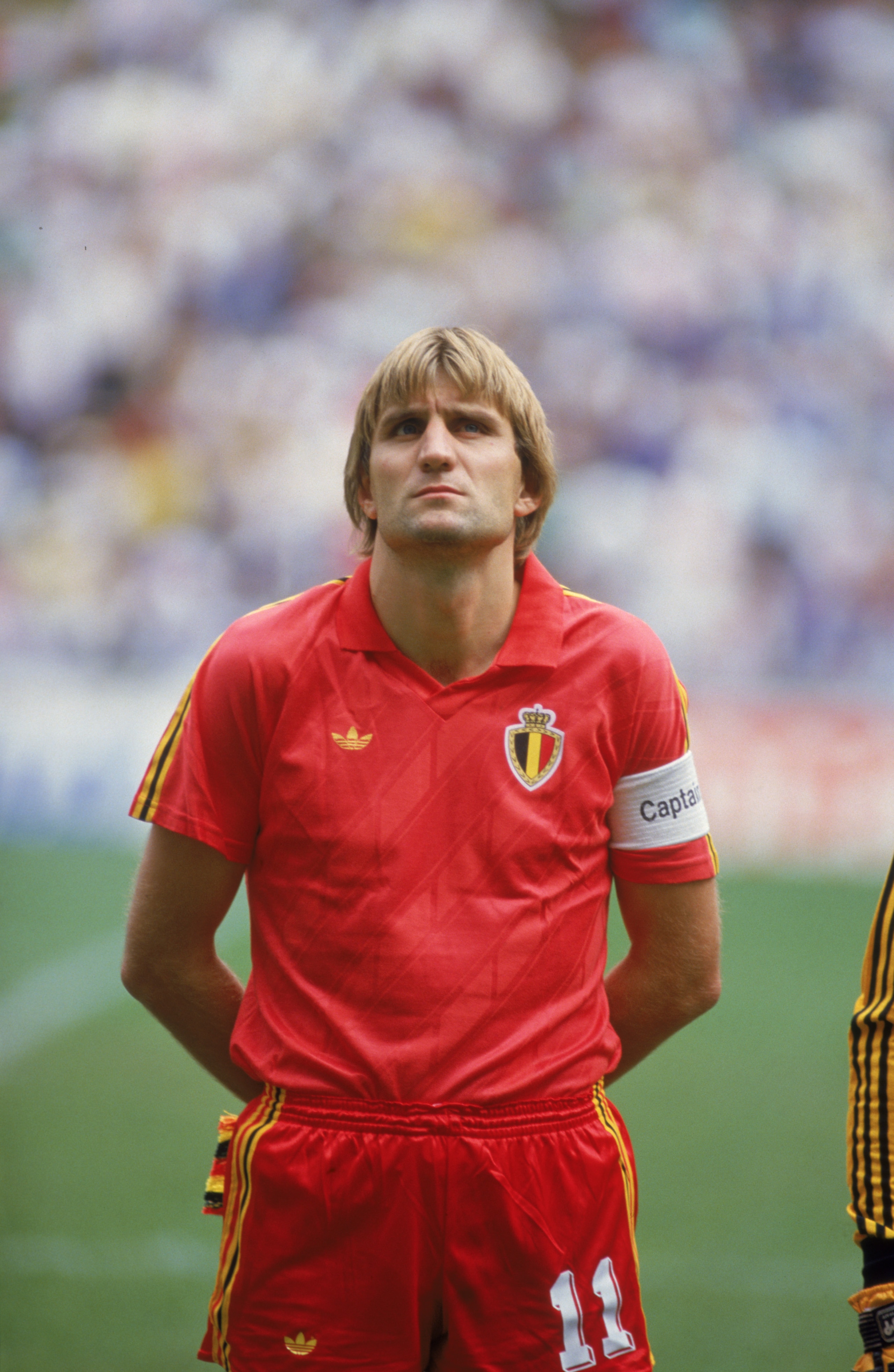 Belgian captain Jan Ceulemans before the World Cup Semi-final match against Argentina at the Estadio Azteca, Mexico City, 25th June 1986. Argentina won 2-0. (Photo by Michael King/Getty Images)