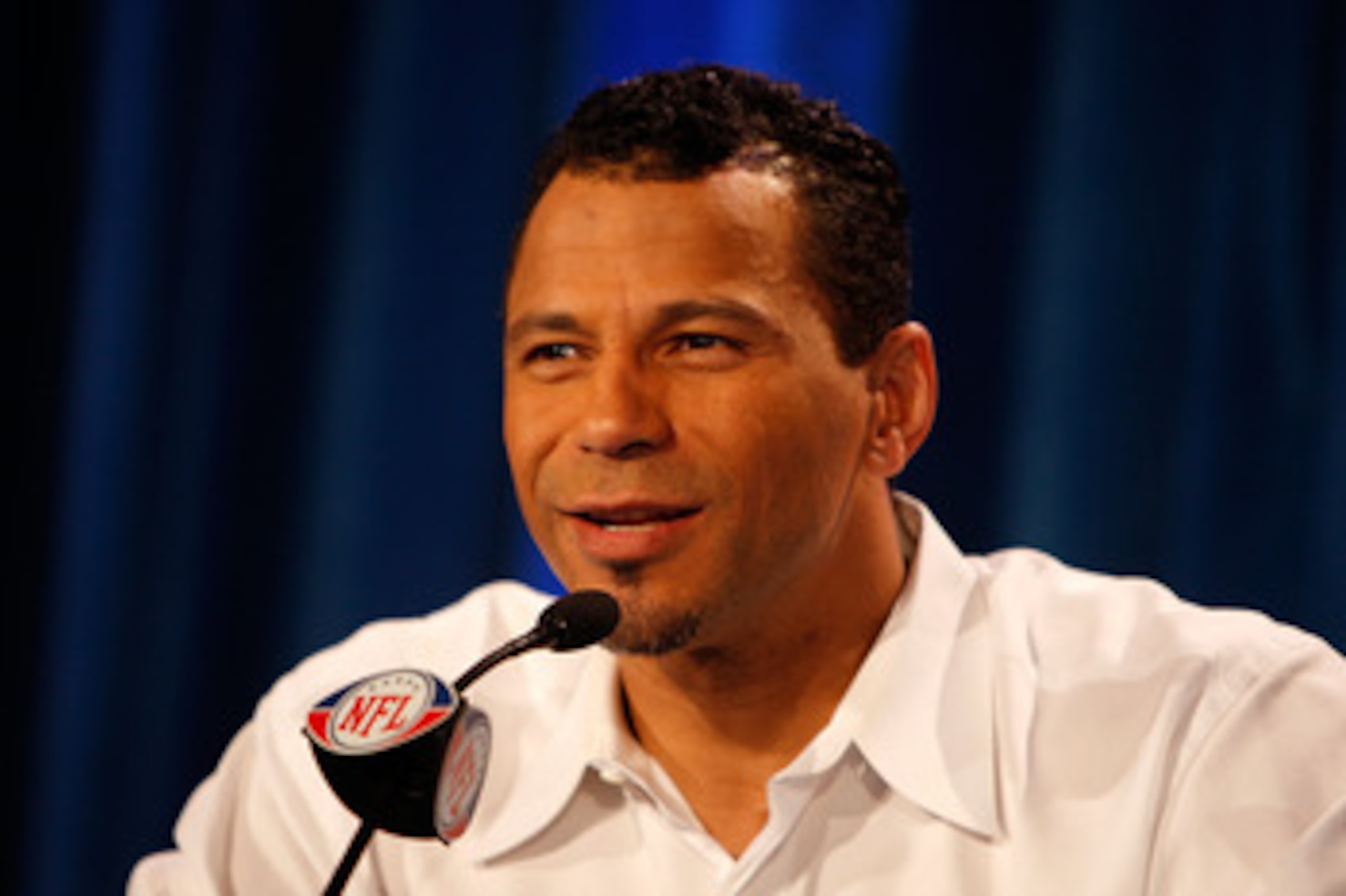 TAMPA, FL - JANUARY 31:  Rod Woodson answers questions from the media during the The Pro Football Hall of Fame Class of 2009 press conference at the Tampa Convention Center on January 31, 2009 in Tampa, Florida.  (Photo by Streeter Lecka/Getty Images)