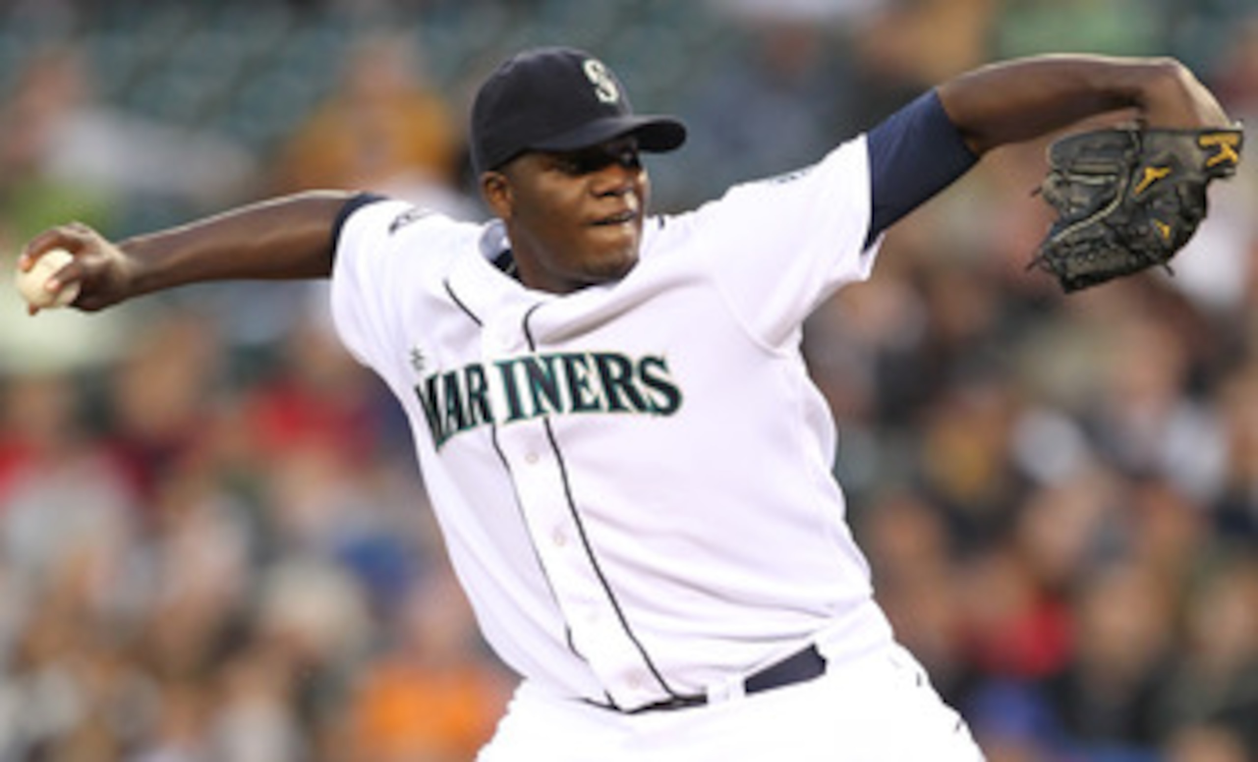 SEATTLE - MAY 04:  Starting pitcher Michael Pineda #36 of the Seattle Mariners pitches against the Texas Rangers at Safeco Field on May 4, 2011 in Seattle, Washington. (Photo by Otto Greule Jr/Getty Images)