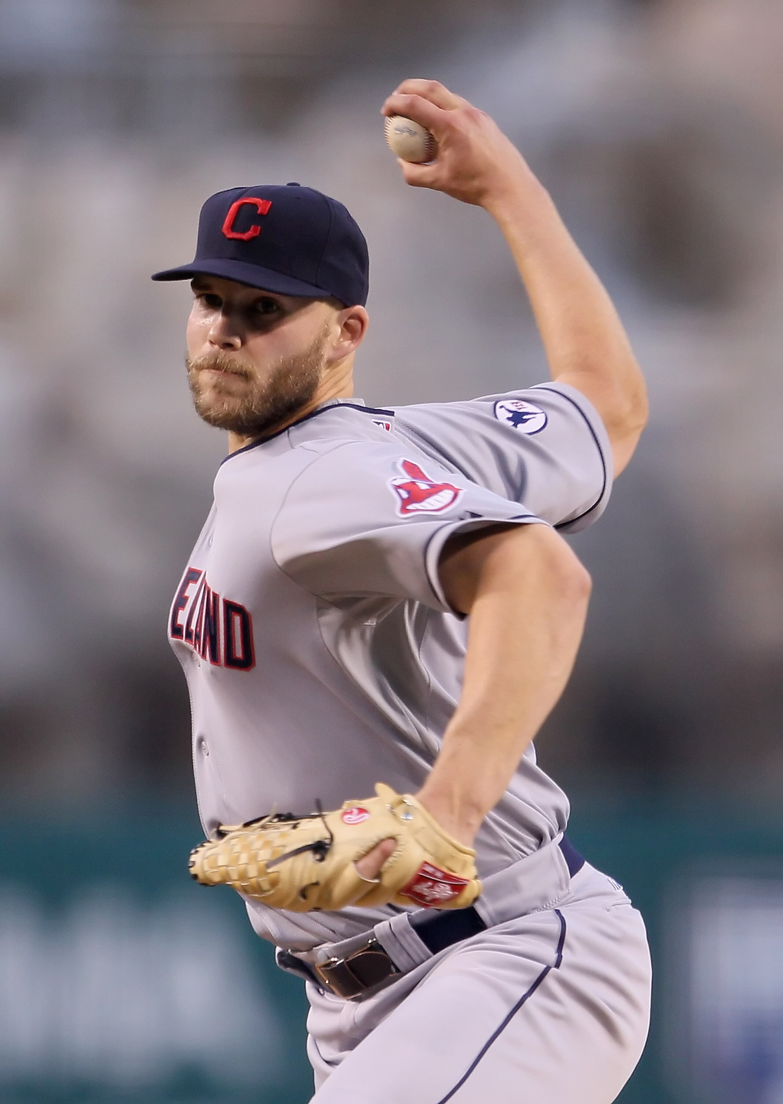 ANAHEIM, CA - MAY 06:  Justin Masterson #63 of the Cleveland Indians pitches against the Los Angeles Angels of Anaheim in the first inning at Angel Stadium of Anaheim on May 6, 2011 in Anaheim, California.  (Photo by Jeff Gross/Getty Images)