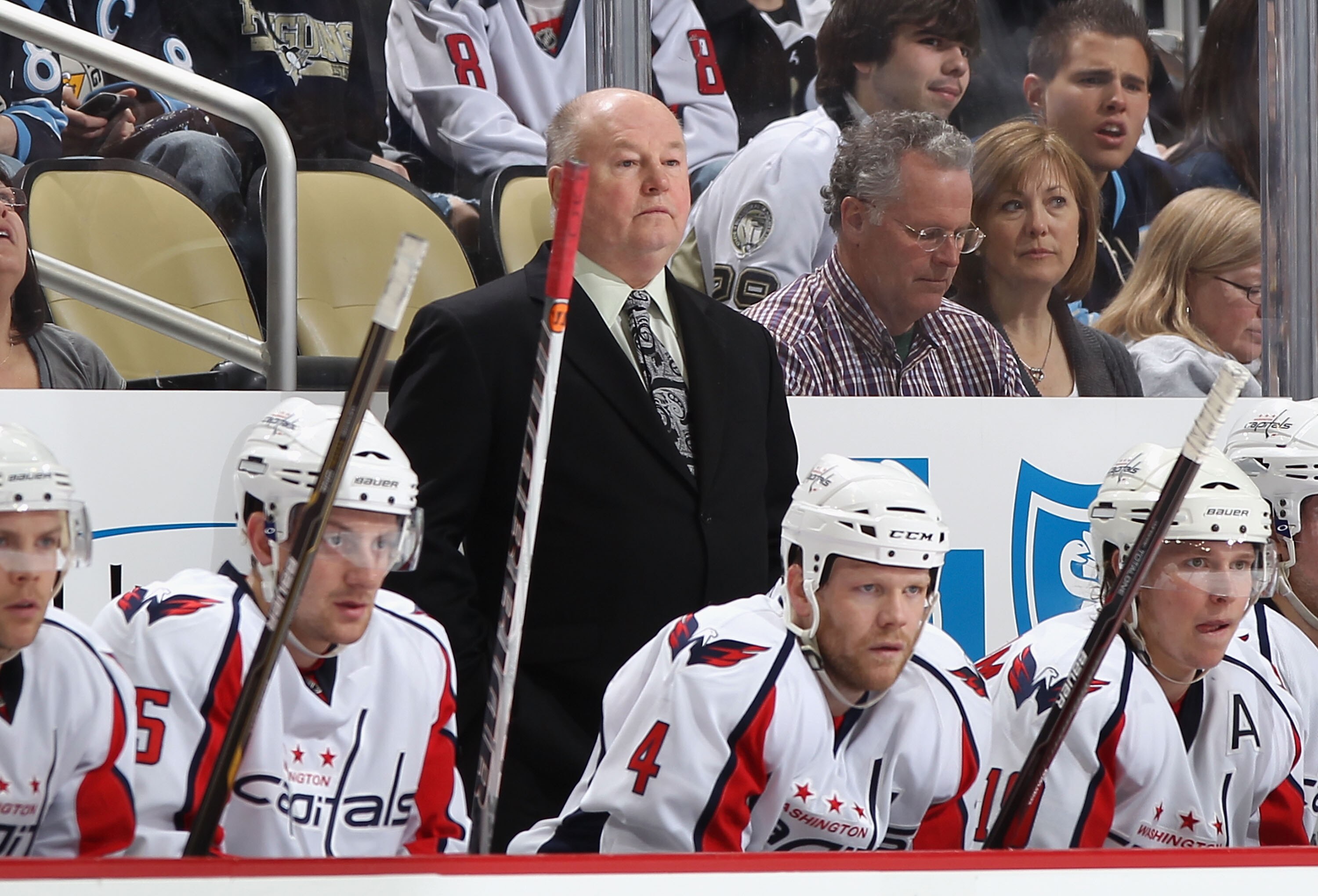 PITTSBURGH, PA - FEBRUARY 21:  Head coach Bruce Boudreau of the Washington Capitals during the NHL game against the Pittsburgh Penguins at Consol Energy Center on February 21, 2011 in Pittsburgh, Pennsylvania. The Capitals defeated the Penguins 1-0.  (Pho