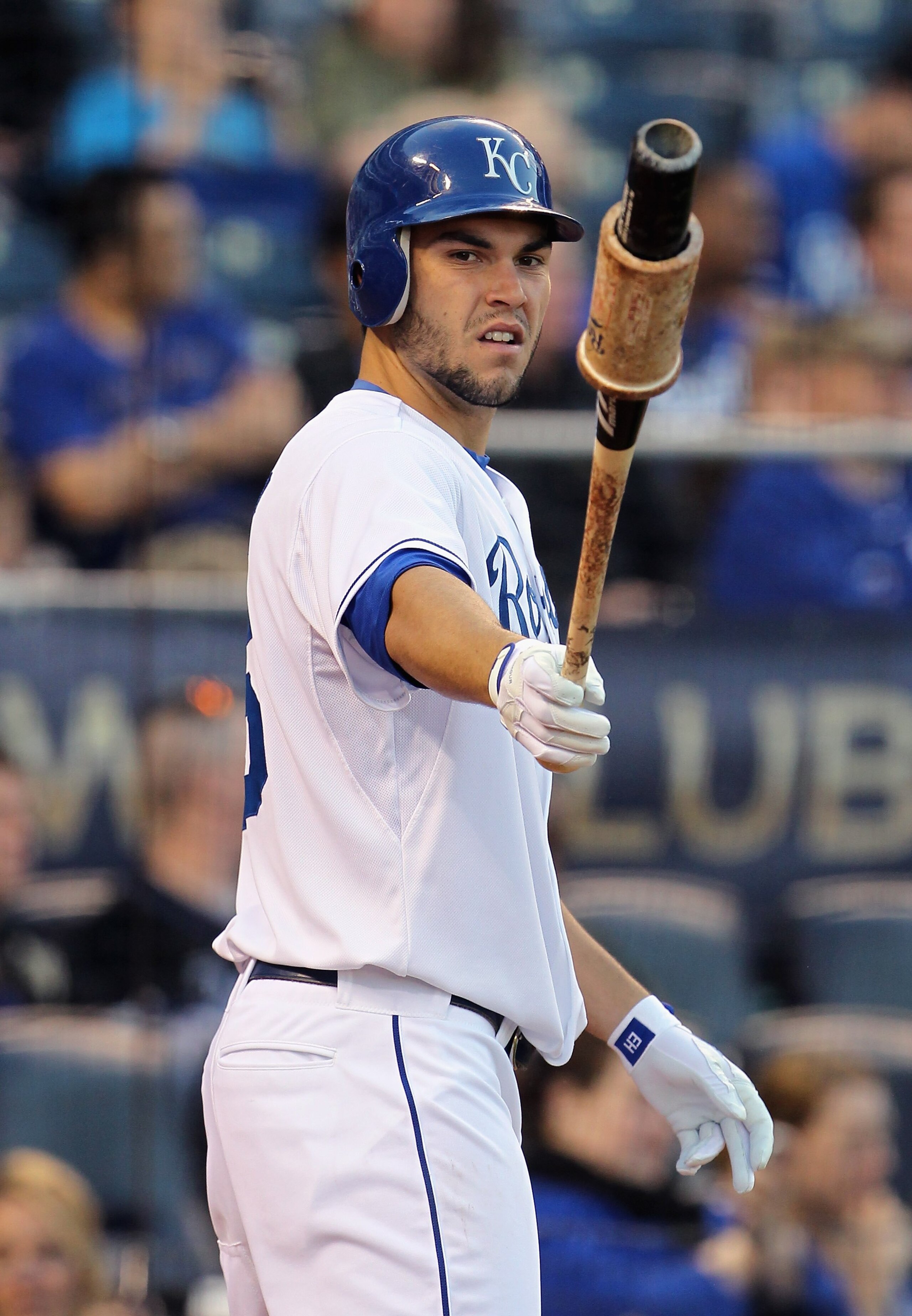 KANSAS CITY, MO - MAY 16:  Eric Hosmer #35 of the Kansas City Royals in action during the game against the Cleveland Indians on May 16, 2011 at Kauffman Stadium in Kansas City, Missouri.  (Photo by Jamie Squire/Getty Images)