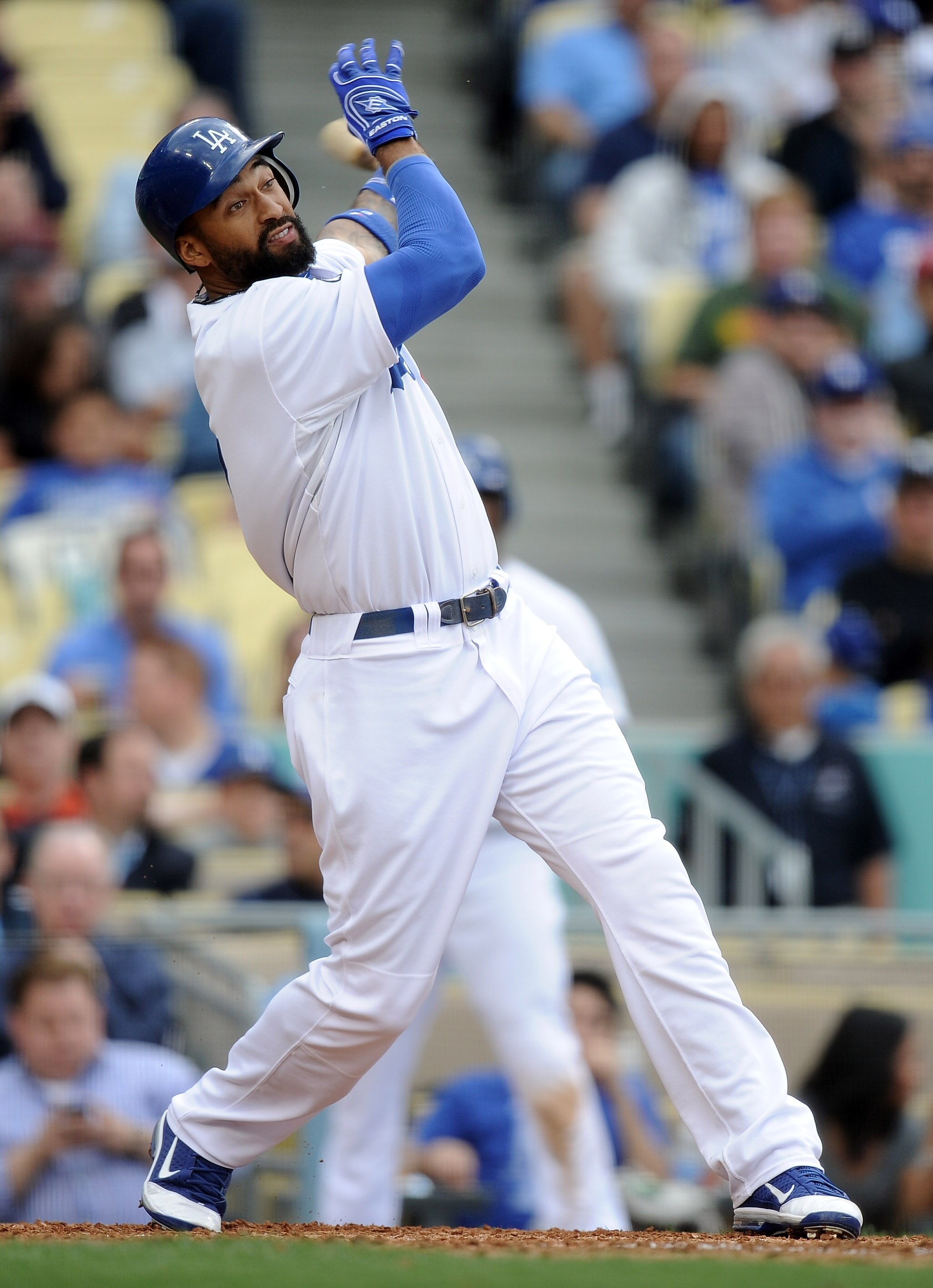 LOS ANGELES, CA - MAY 14: Matt Kemp #27 of the Los Angeles Dodgers at bat against the Arizona Diamondbacks at Dodger Stadium on May 14, 2011 in Los Angeles, California. (Photo by Harry How/Getty Images) LOS ANGELES, CA - MAY 14: Matt Kemp #27 of the Los Angeles Dodgers at bat against the Arizona Diamondbacks at Dodger Stadium on May 14, 2011 in Los Angeles, California. (Photo by Harry How/Getty Images)