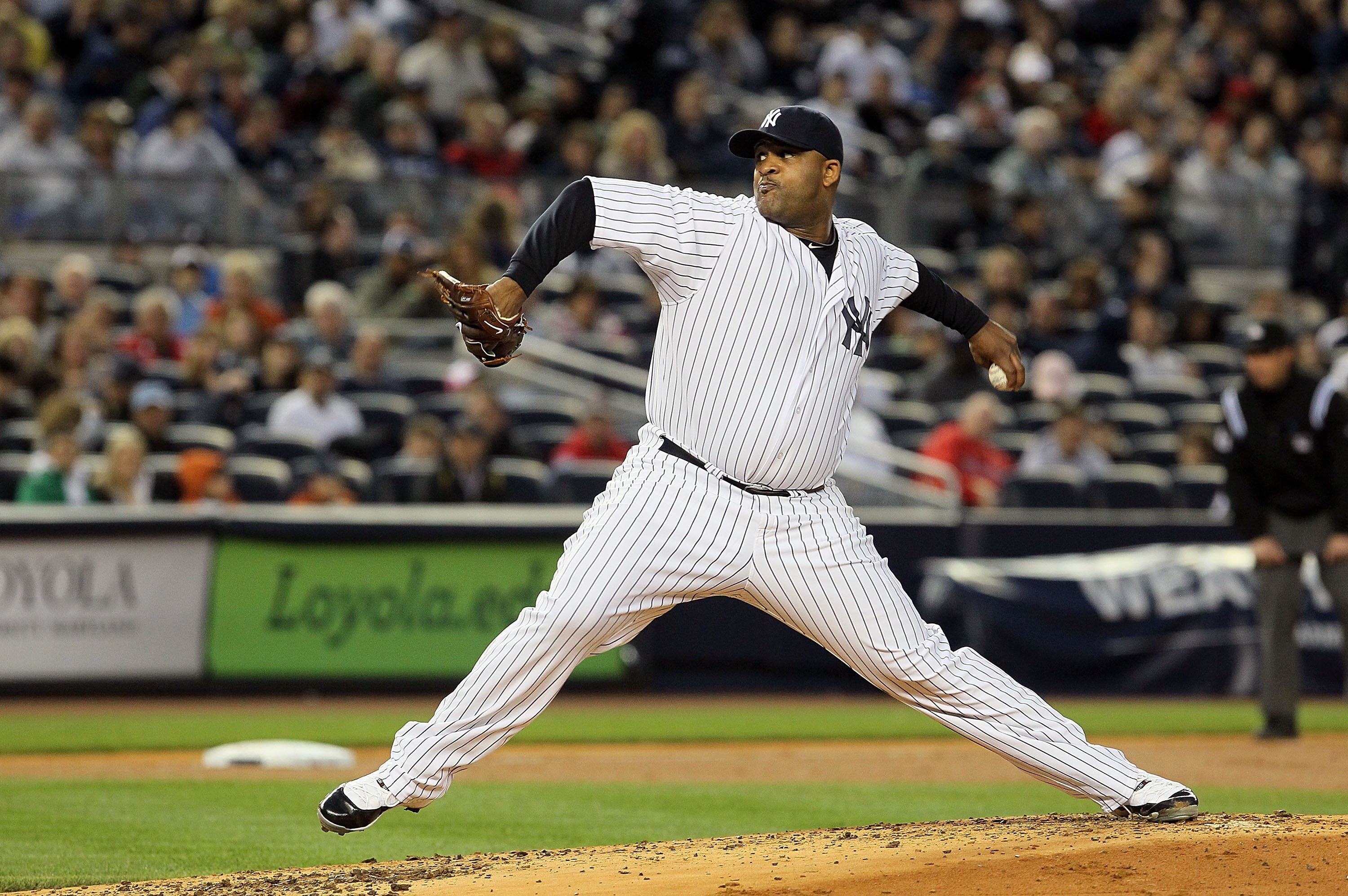 NEW YORK, NY - MAY 14: CC Sabathia #52 of the New York Yankees delivers a pitch against the Boston Red Sox on May 14, 2011 at Yankee Stadium in the Bronx borough of New York City. (Photo by Jim McIsaac/Getty Images) NEW YORK, NY - MAY 14: CC Sabathia #52 of the New York Yankees delivers a pitch against the Boston Red Sox on May 14, 2011 at Yankee Stadium in the Bronx borough of New York City. (Photo by Jim McIsaac/Getty Images)