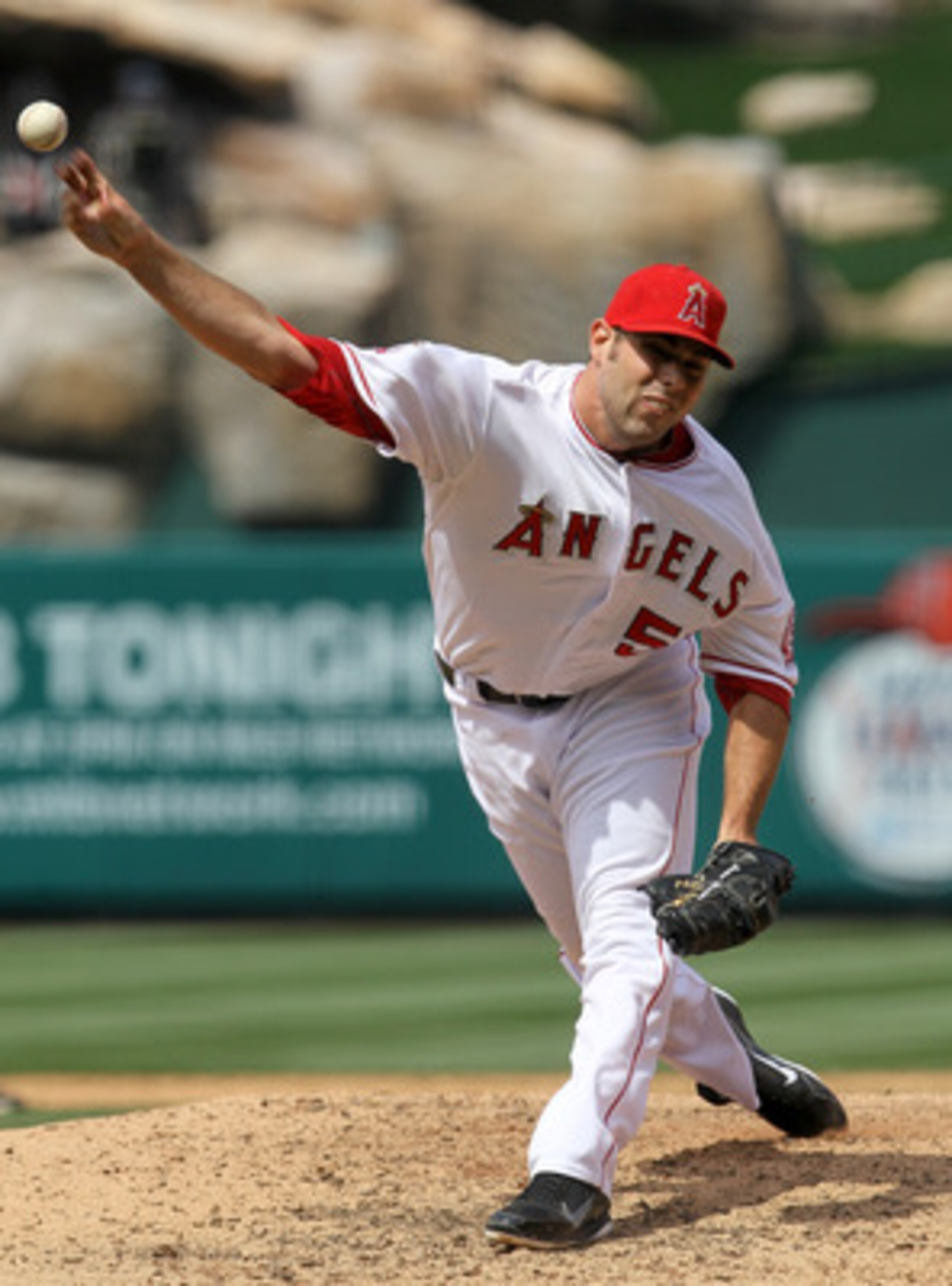 ANAHEIM, CA - MAY 22:  Reliever Jordan Walden #51 of the Los Angeles Angels of Anaheim pitches in the ninth inning to pick up a save against the Atlanta Braves on May 22, 2011 at Angel Stadium in Anaheim, California.   The Angels won 4-1.  (Photo by Steph
