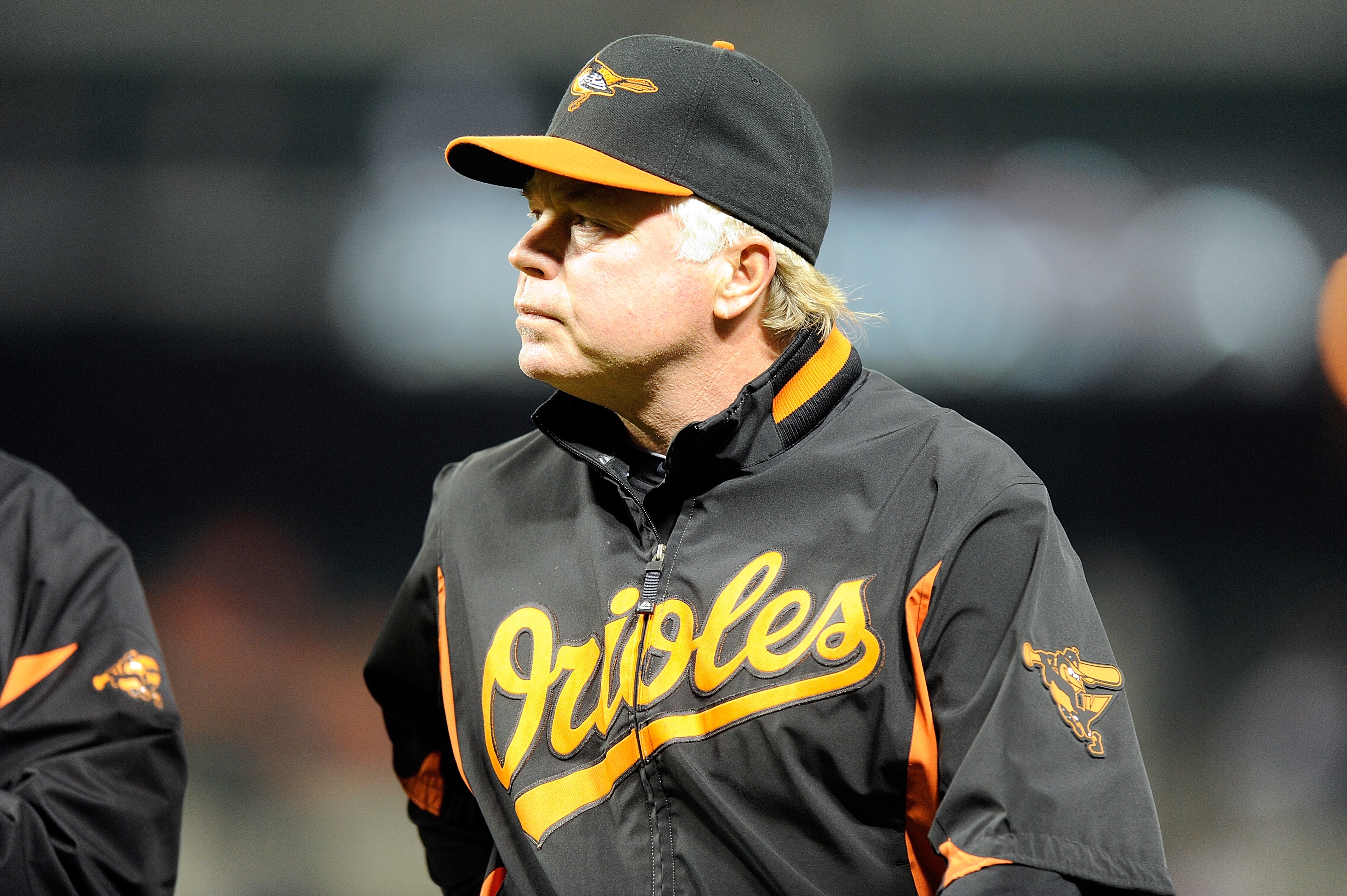 BALTIMORE, MD - APRIL 18:  Manager Buck Showalter of the Baltimore Orioles walks to the dugout during the game against the Minnesota Twins at Oriole Park at Camden Yards on April 18, 2011 in Baltimore, Maryland.  (Photo by Greg Fiume/Getty Images)