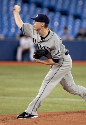 TORONTO, CANADA - MAY 18: Jeremy Hellickson #58 of the Tampa Bay Rays throws against the Toronto Blue Jays during MLB action at the Rogers Centre May 18, 2011 in Toronto, Ontario, Canada. (Photo by Abelimages/Getty Images)