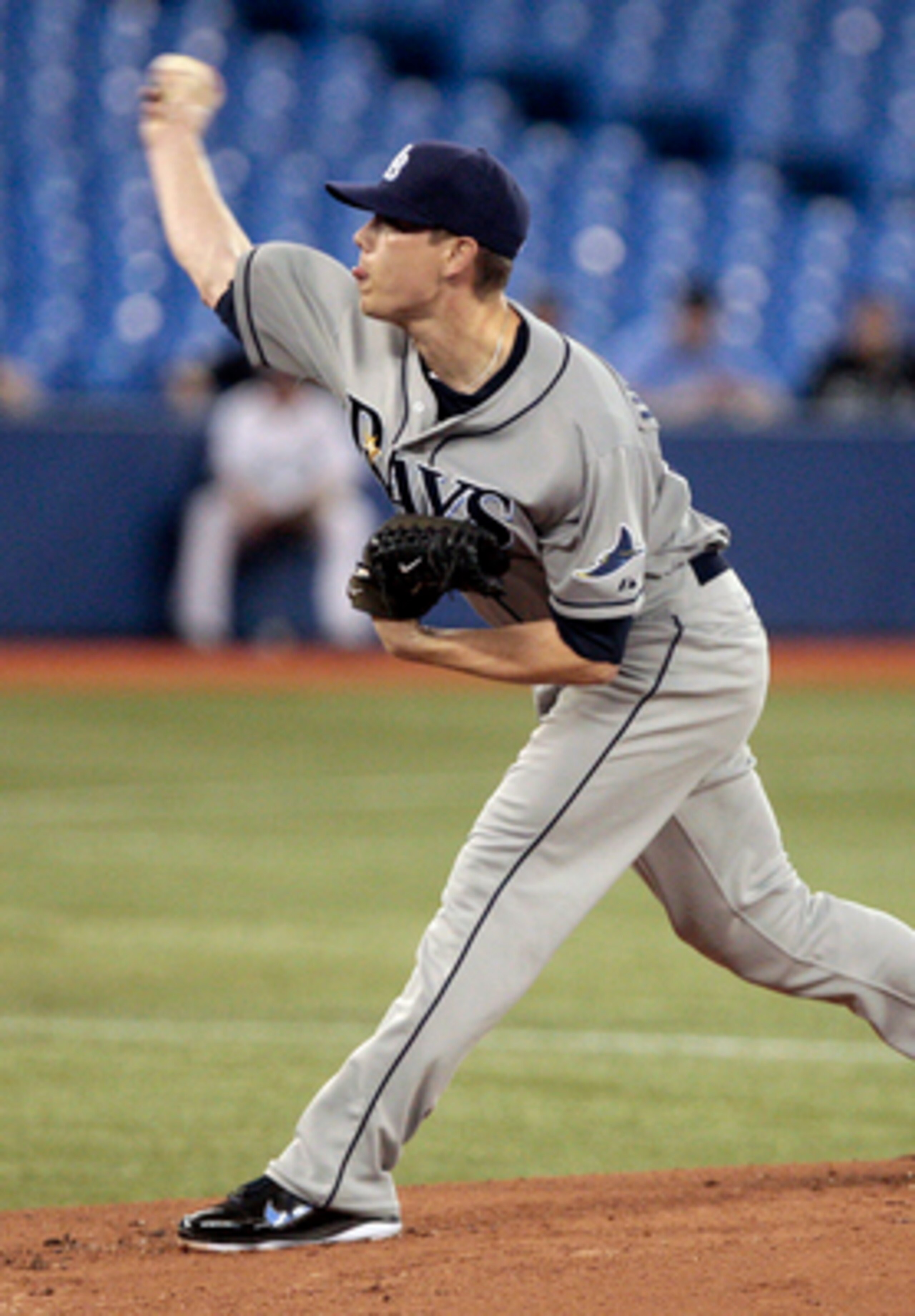 TORONTO, CANADA - MAY 18: Jeremy Hellickson #58 of the Tampa Bay Rays throws against the Toronto Blue Jays during MLB action at the Rogers Centre May 18, 2011 in Toronto, Ontario, Canada. (Photo by Abelimages/Getty Images)