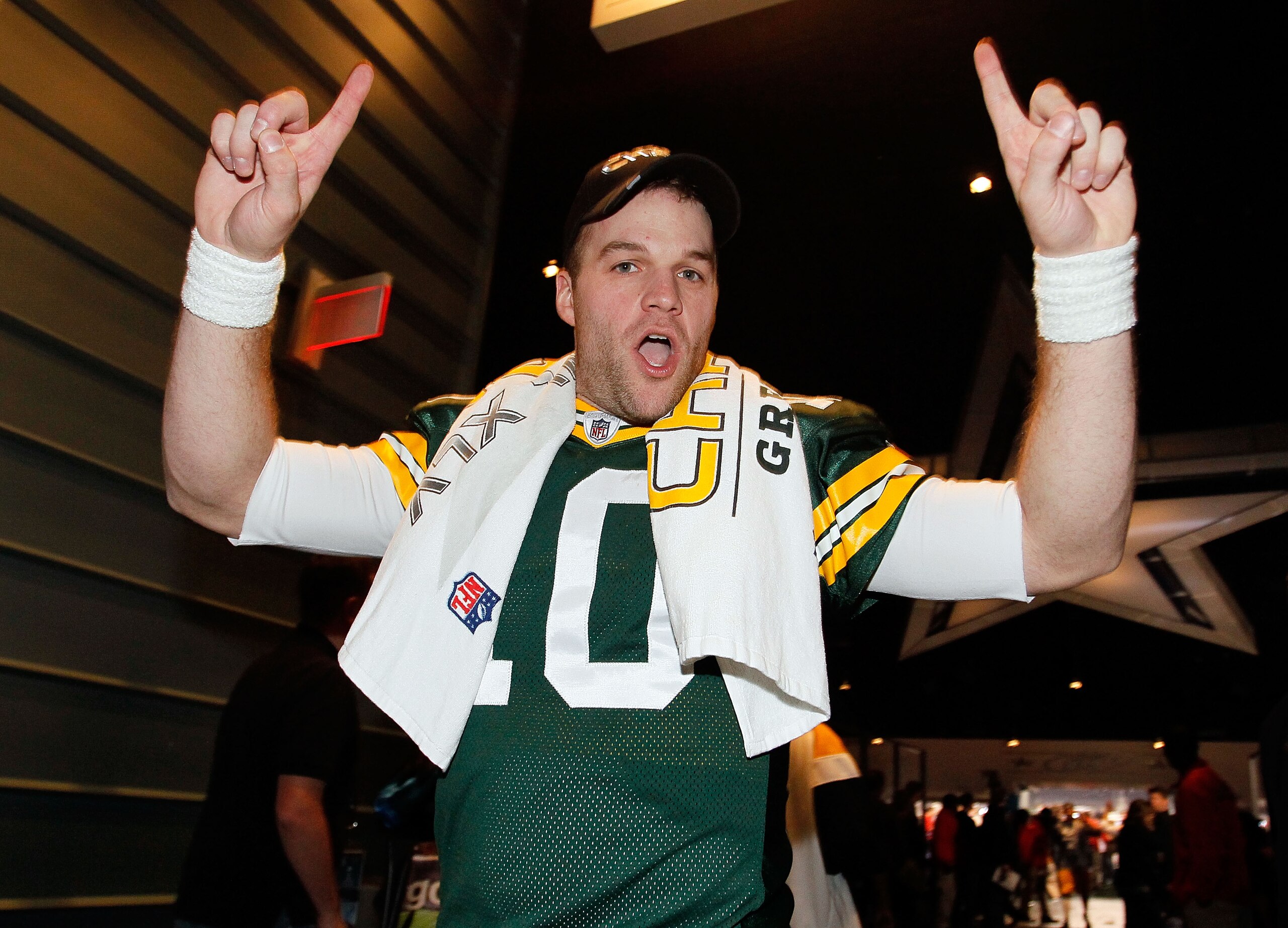 ARLINGTON, TX - FEBRUARY 06:  Matt Flynn #10 of the Green Bay Packers celebrates after the Packers defeated the Pittsburgh Steelers 31-25 during Super Bowl XLV at Cowboys Stadium on February 6, 2011 in Arlington, Texas.  (Photo by Kevin C. Cox/Getty Image