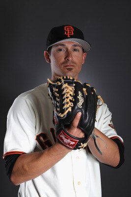 SCOTTSDALE, AZ - FEBRUARY 23:  Alex Hinshaw #43 of the San Francisco Giants poses for a portrait during media photo day at Scottsdale Stadium on February 23, 2011 in Scottsdale, Arizona.  (Photo by Ezra Shaw/Getty Images)