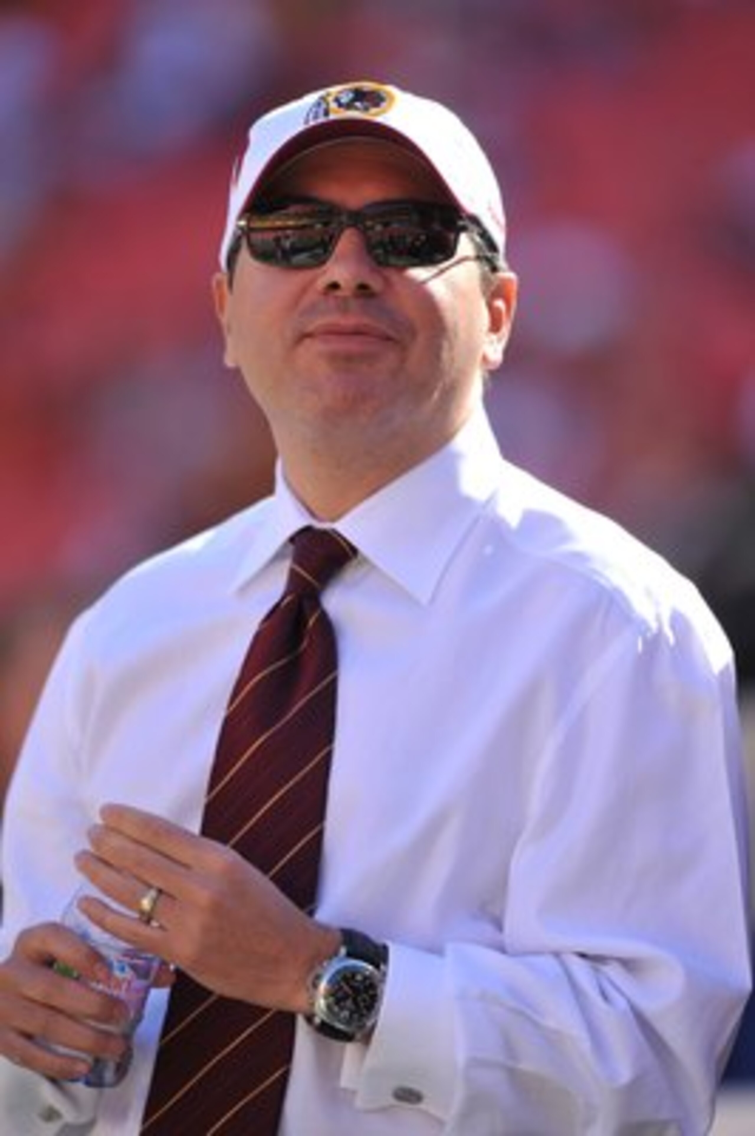 LANDOVER, MD - NOVEMBER 15:  Owner Daniel Snyder of the Washington Redskins surveys the field before the game against the Denver Broncos at FedExField on November 15, 2009 in Landover, Maryland. The Redskins won 27-17. (Photo by Larry French/Getty Images)