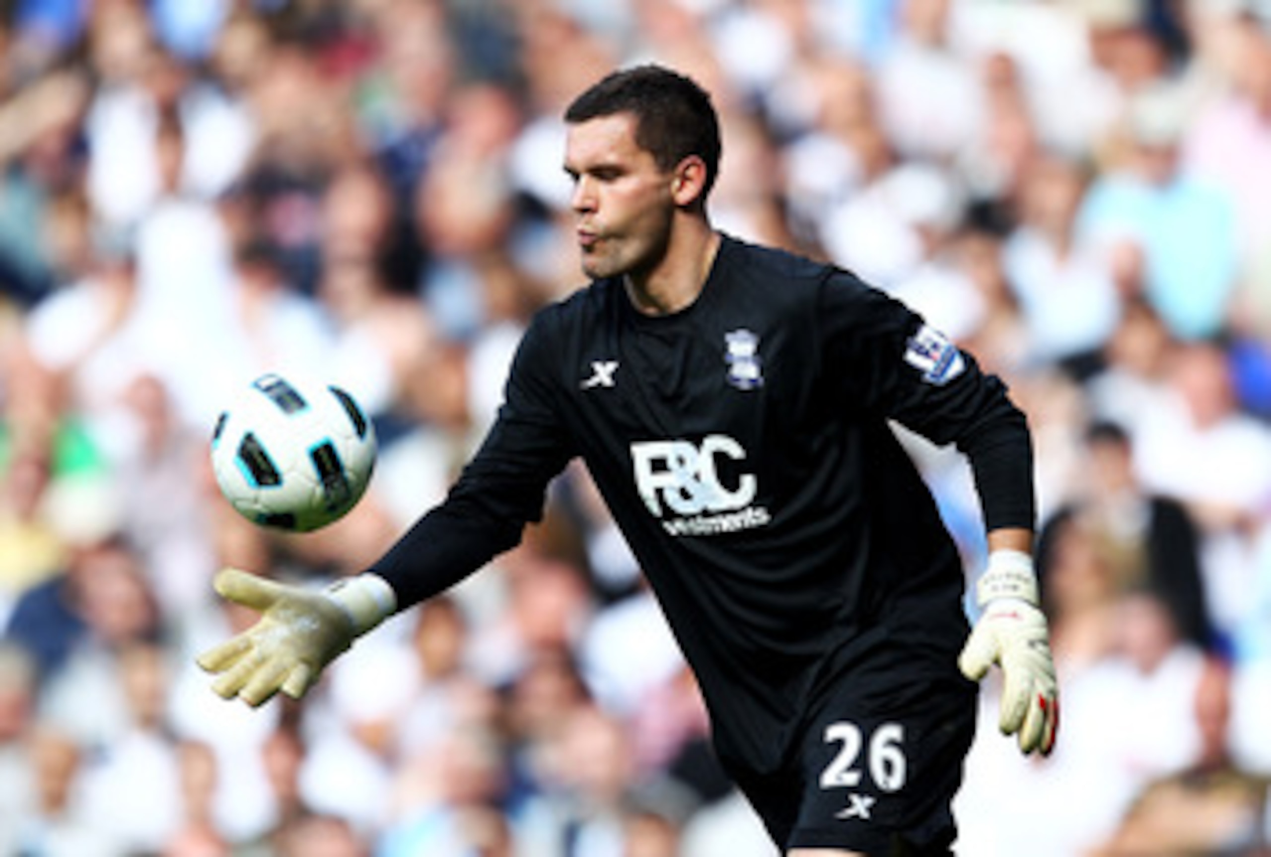 LONDON, ENGLAND - MAY 22: Ben Foster of Birmingham City kicks from the hand during the Barclays Premier League match between Tottenham Hotspur and Birmingham City at White Hart Lane on May 22, 2011 in London, England.  (Photo by Julian Finney/Getty Images