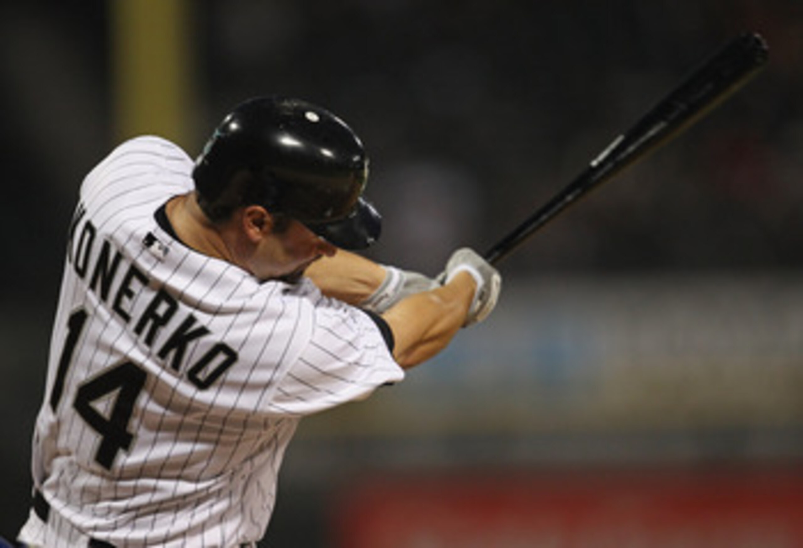 CHICAGO, IL - MAY 17: Paul Konerko #14 of the Chicago White Sox hits the ball against the Texas Rangers at U.S. Cellular Field on May 17, 2011 in Chicago, Illinois. The White Sox defeated the Rangers 4-3. (Photo by Jonathan Daniel/Getty Images) CHICAGO, IL - MAY 17: Paul Konerko #14 of the Chicago White Sox hits the ball against the Texas Rangers at U.S. Cellular Field on May 17, 2011 in Chicago, Illinois. The White Sox defeated the Rangers 4-3. (Photo by Jonathan Daniel/Getty Images)