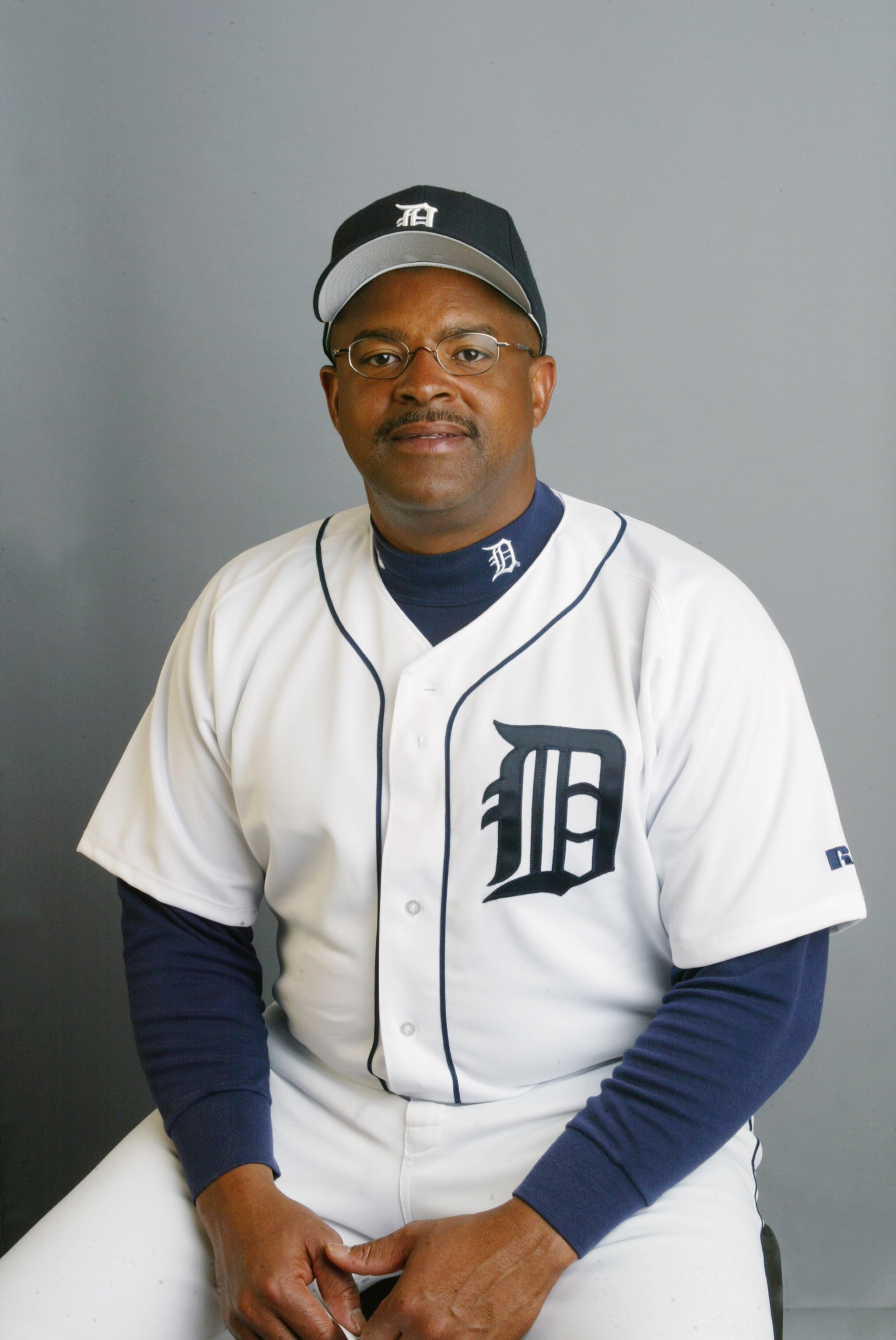 LAKELAND, FL- FEBRUARY 23:  Leon Durham of the Detroit Tigers poses during Media Day on February 23, 2003 at Tigertown  in Lakeland, Florida. (Photo by Rick Stewart/Getty Images)