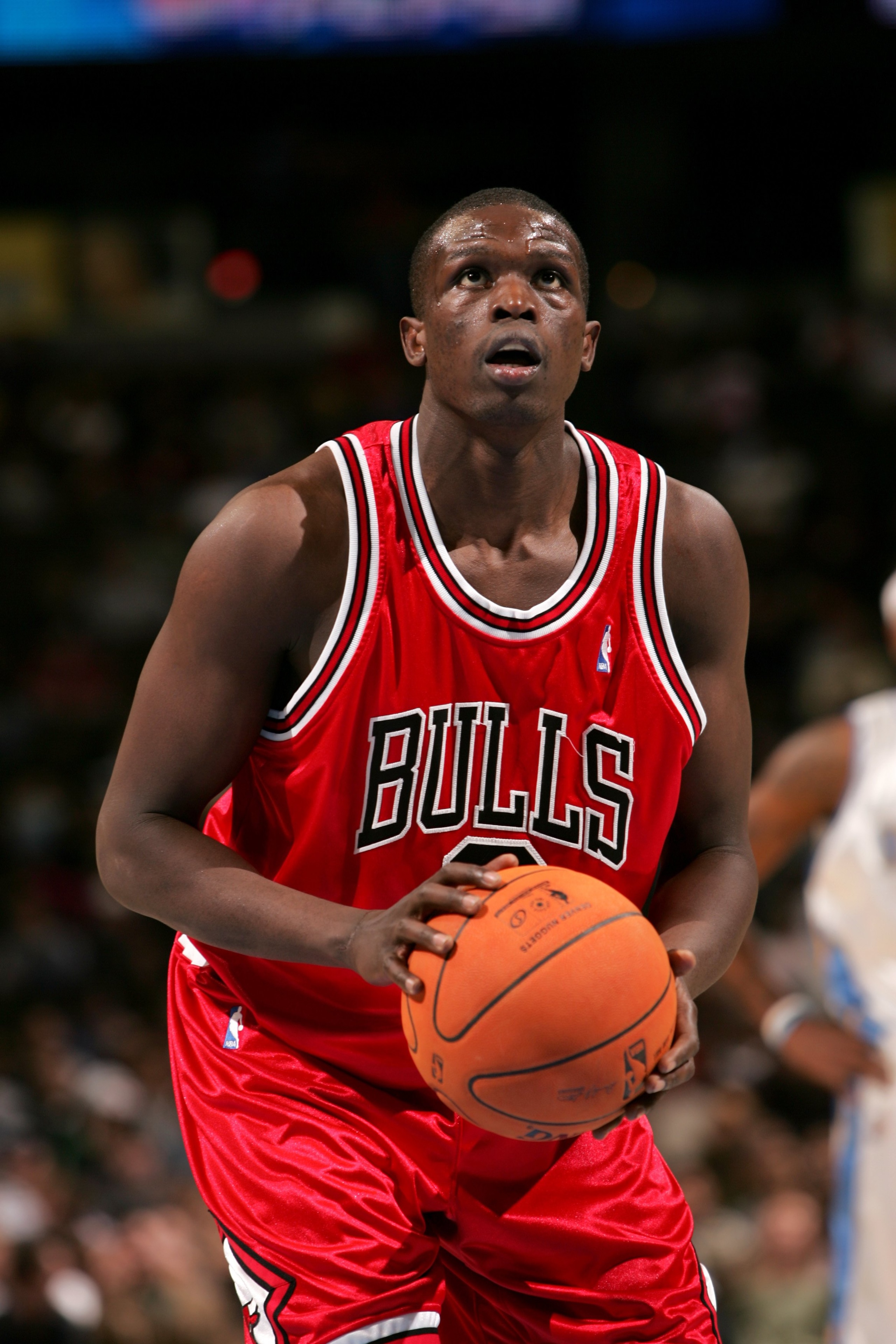DENVER - NOVEMBER 21:  Luol Deng #9 of the Chicago Bulls shoots a free throw against the Denver Nuggets during the game on November 21, 2006 at the Pepsi Center in Denver, Colorado. The Nuggets defeated the Bulls 113-109. NOTE TO USER: User expressly ackn