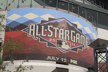 PHOENIX, AZ - APRIL 08:  General view outside of Chase Field before the Major League Baseball home opening game between the Cincinnati Reds and the Arizona Diamondbacks on April 8, 2011 in Phoenix, Arizona. The Diamondbacks defeated the Reds 13-2.  (Photo