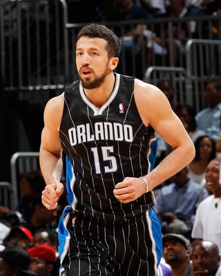 ATLANTA, GA - APRIL 28:  Hedo Turkoglu #15 of the Orlando Magic against the Atlanta Hawks during Game Six of the Eastern Conference Quarterfinals in the 2011 NBA Playoffs at Philips Arena on April 28, 2011 in Atlanta, Georgia.  NOTE TO USER: User expressl