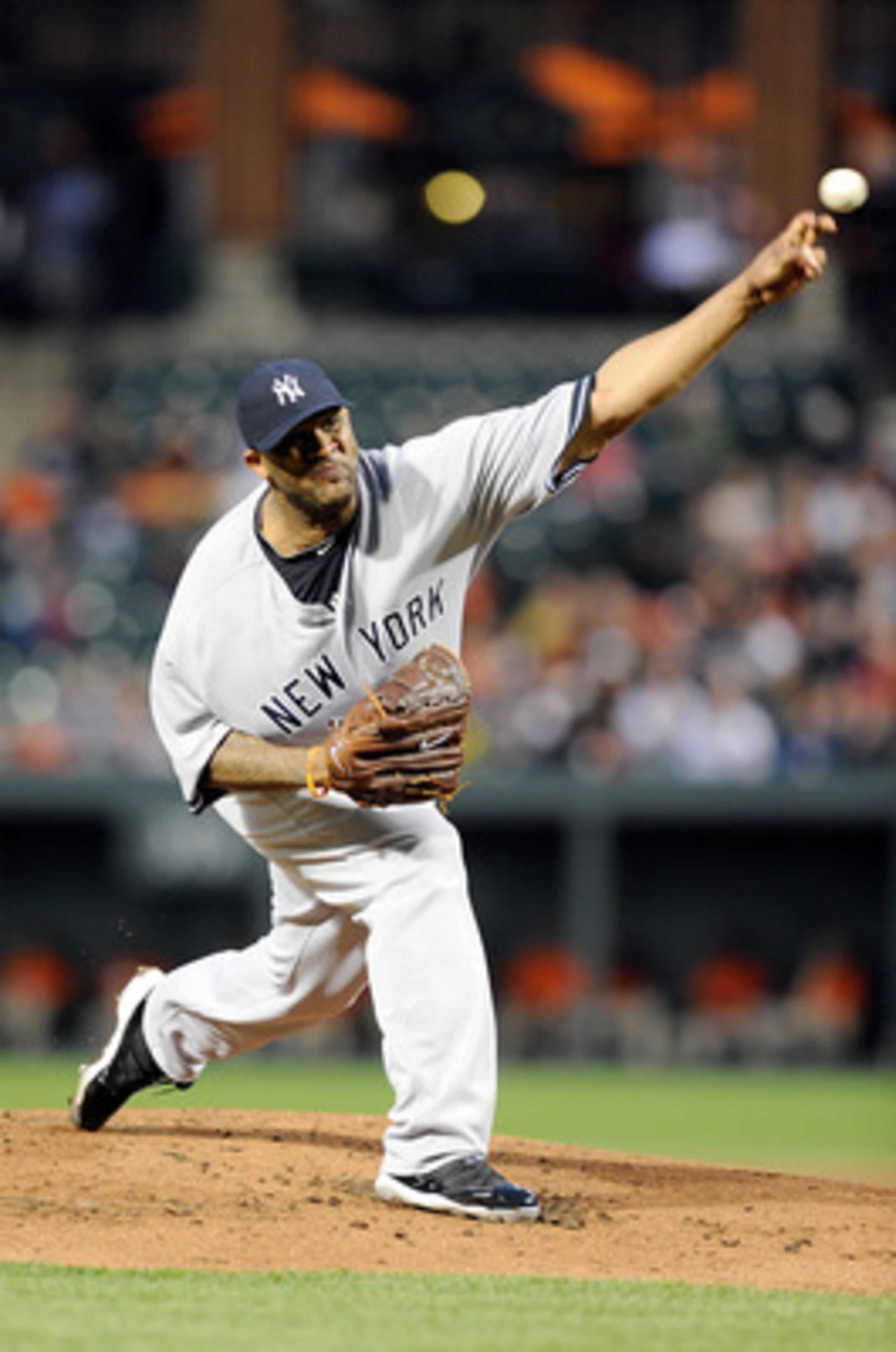 BALTIMORE, MD - MAY 19:  C.C. Sabathia #52 of the New York Yankees pitches against the Baltimore Orioles at Oriole Park at Camden Yards on May 19, 2011 in Baltimore, Maryland.  (Photo by Greg Fiume/Getty Images)