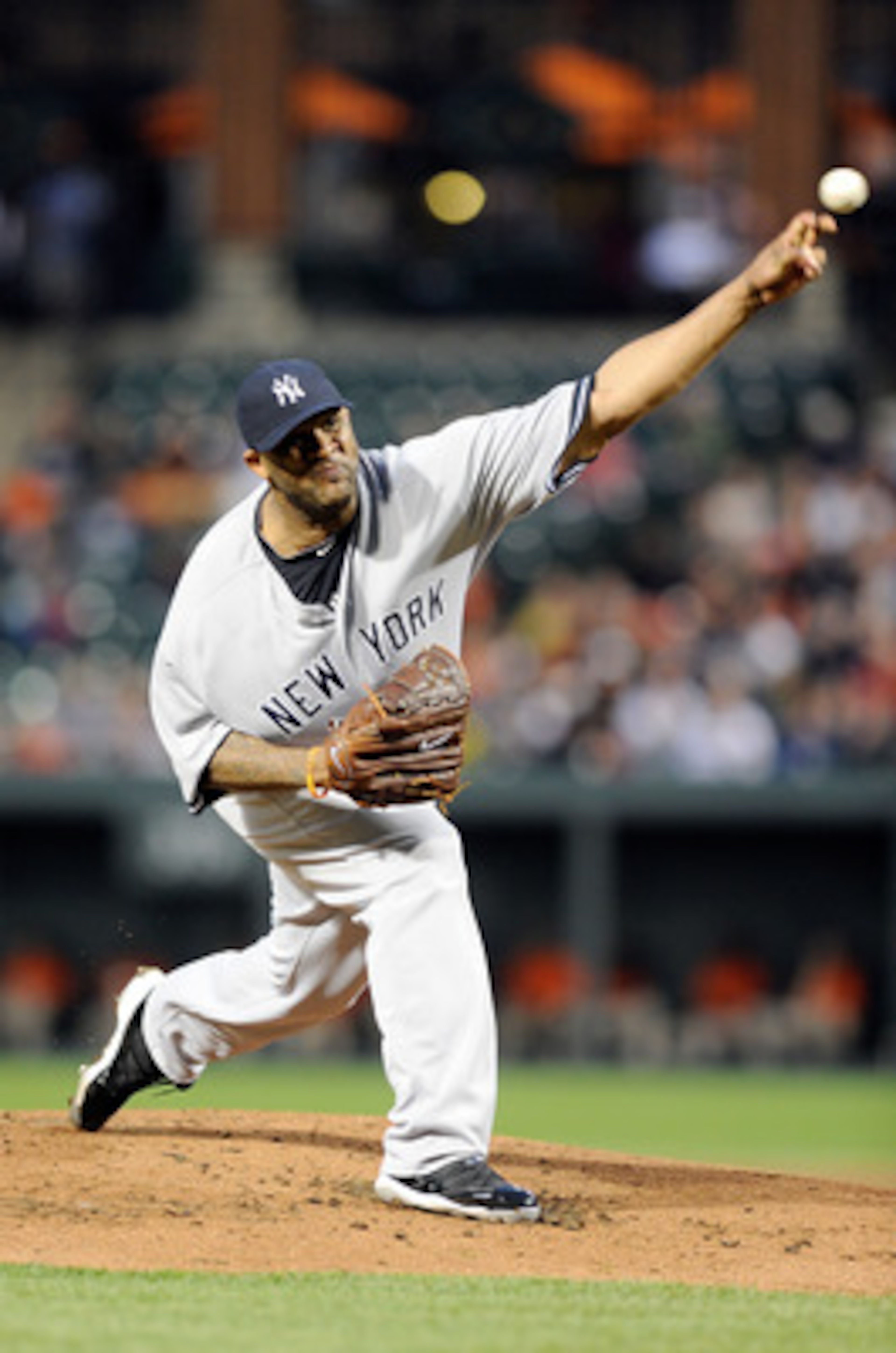 BALTIMORE, MD - MAY 19: C.C. Sabathia #52 of the New York Yankees pitches against the Baltimore Orioles at Oriole Park at Camden Yards on May 19, 2011 in Baltimore, Maryland. (Photo by Greg Fiume/Getty Images) BALTIMORE, MD - MAY 19: C.C. Sabathia #52 of the New York Yankees pitches against the Baltimore Orioles at Oriole Park at Camden Yards on May 19, 2011 in Baltimore, Maryland. (Photo by Greg Fiume/Getty Images)