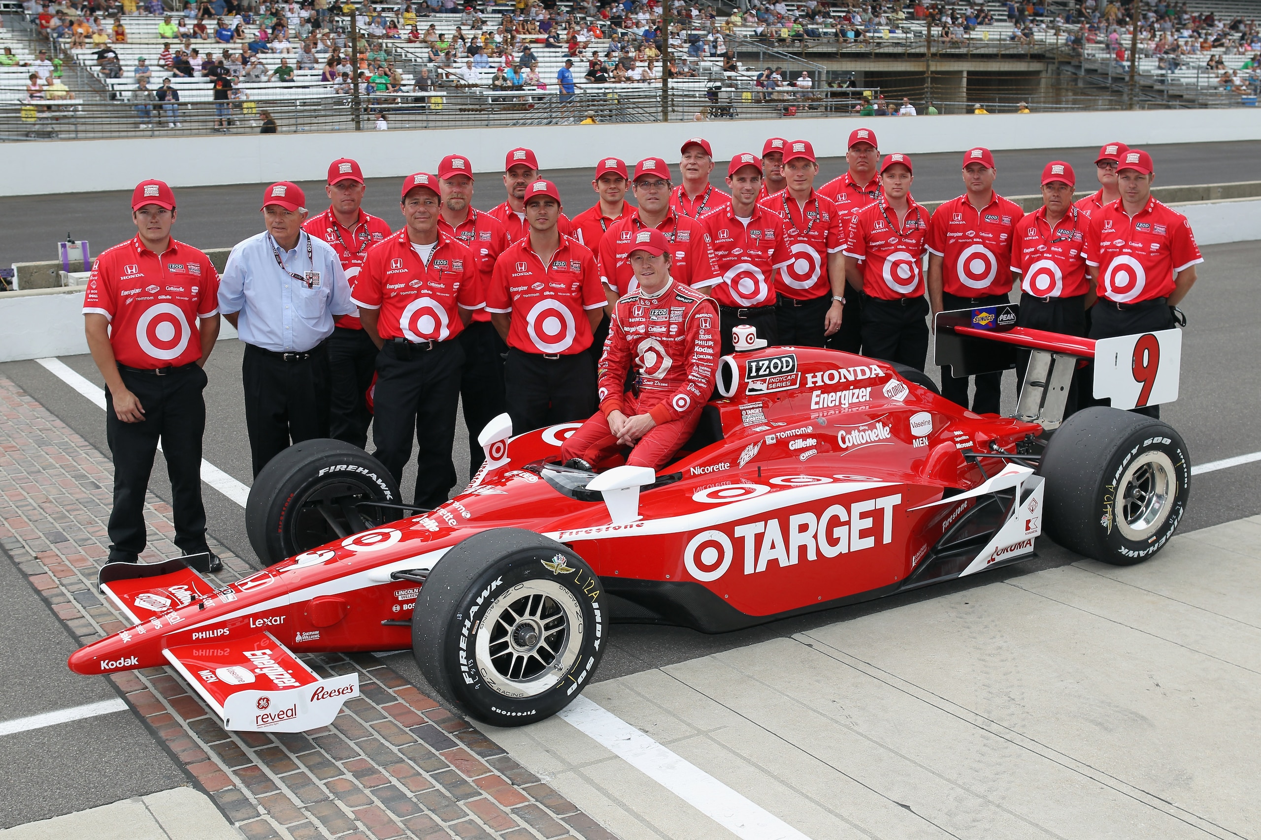INDIANAPOLIS, IN - MAY 21:  Scott Dixon of New Zealand, driver of the #9 Target Chip Ganassi Racing Dallara Honda, poses for an official portrait during qualifying for the Indianapolis 500 on May 21, 2011 at Indianapolis Motor Speedway in Indianapolis, In