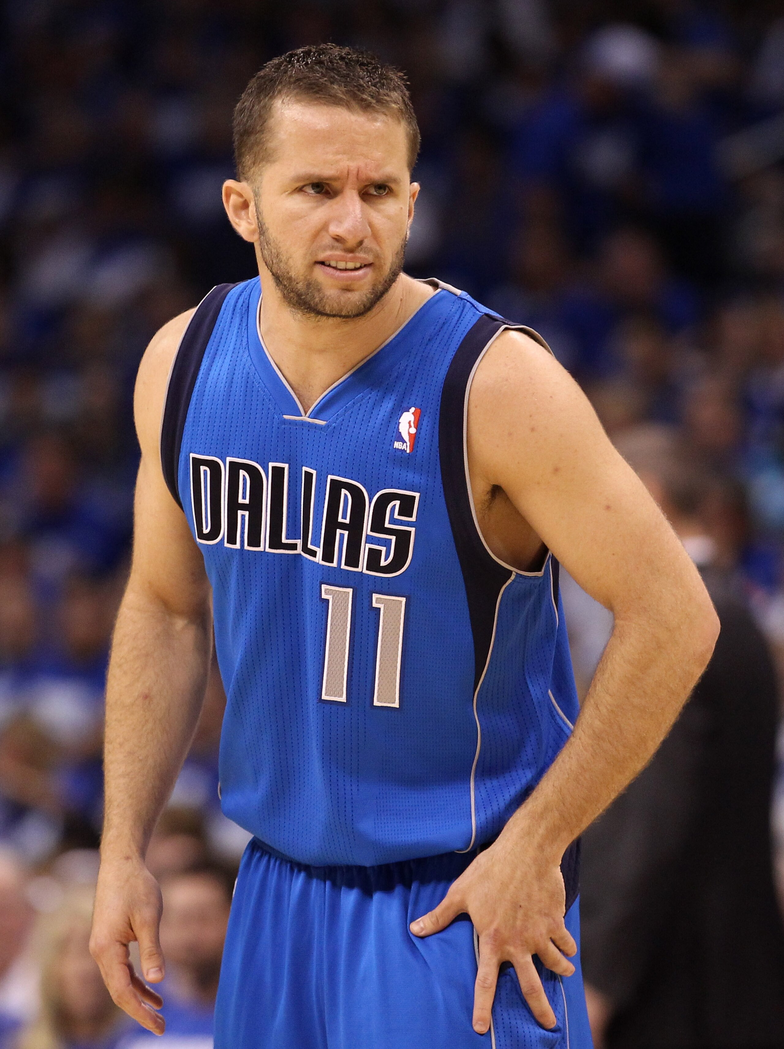OKLAHOMA CITY, OK - MAY 21:  Jose Juan Barea #11 of the Dallas Mavericks looks on while taking on the Oklahoma City Thunder in Game Three of the Western Conference Finals during the 2011 NBA Playoffs at Oklahoma City Arena on May 21, 2011 in Oklahoma City