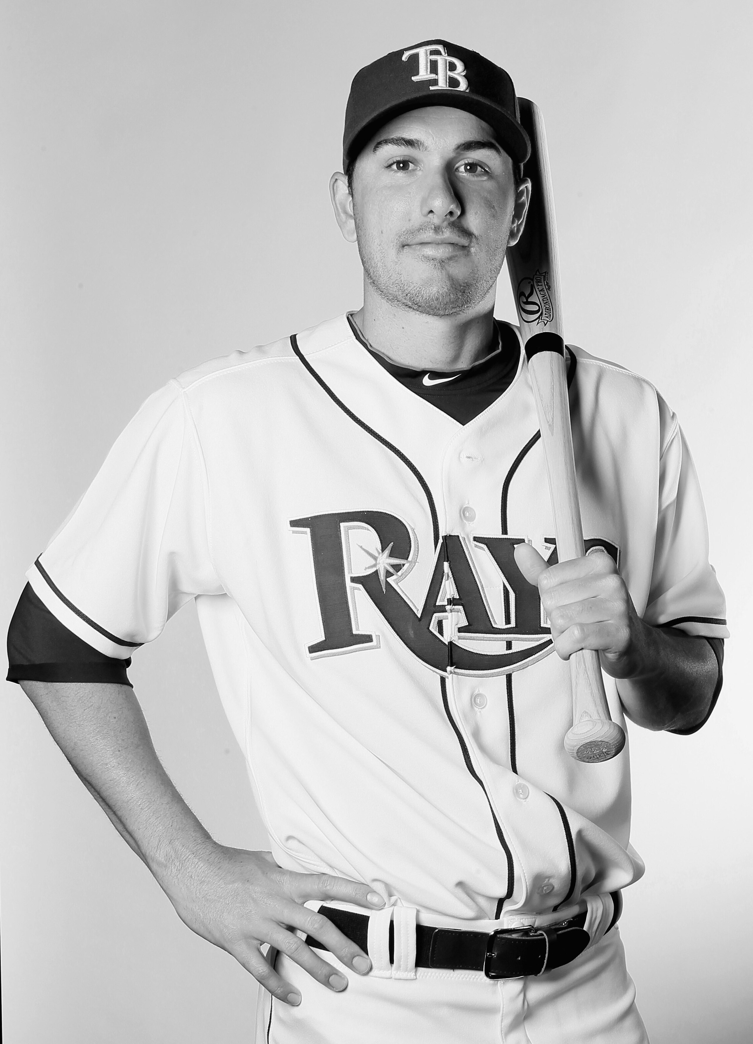 FT. MYERS, FL - FEBRUARY 22: (EDITOR'S NOTE: THIS IMAGE HAS BEEN CONVERTED TO BLACK AND WHITE) Matt Joyce #20 of the Tampa Bay Rays poses for a portrait during the Tampa Bay Rays Photo Day on February 22, 2011 at the Charlotte Sports Complex in Port Char FT. MYERS, FL - FEBRUARY 22: (EDITOR'S NOTE: THIS IMAGE HAS BEEN CONVERTED TO BLACK AND WHITE) Matt Joyce #20 of the Tampa Bay Rays poses for a portrait during the Tampa Bay Rays Photo Day on February 22, 2011 at the Charlotte Sports Complex in Port Char