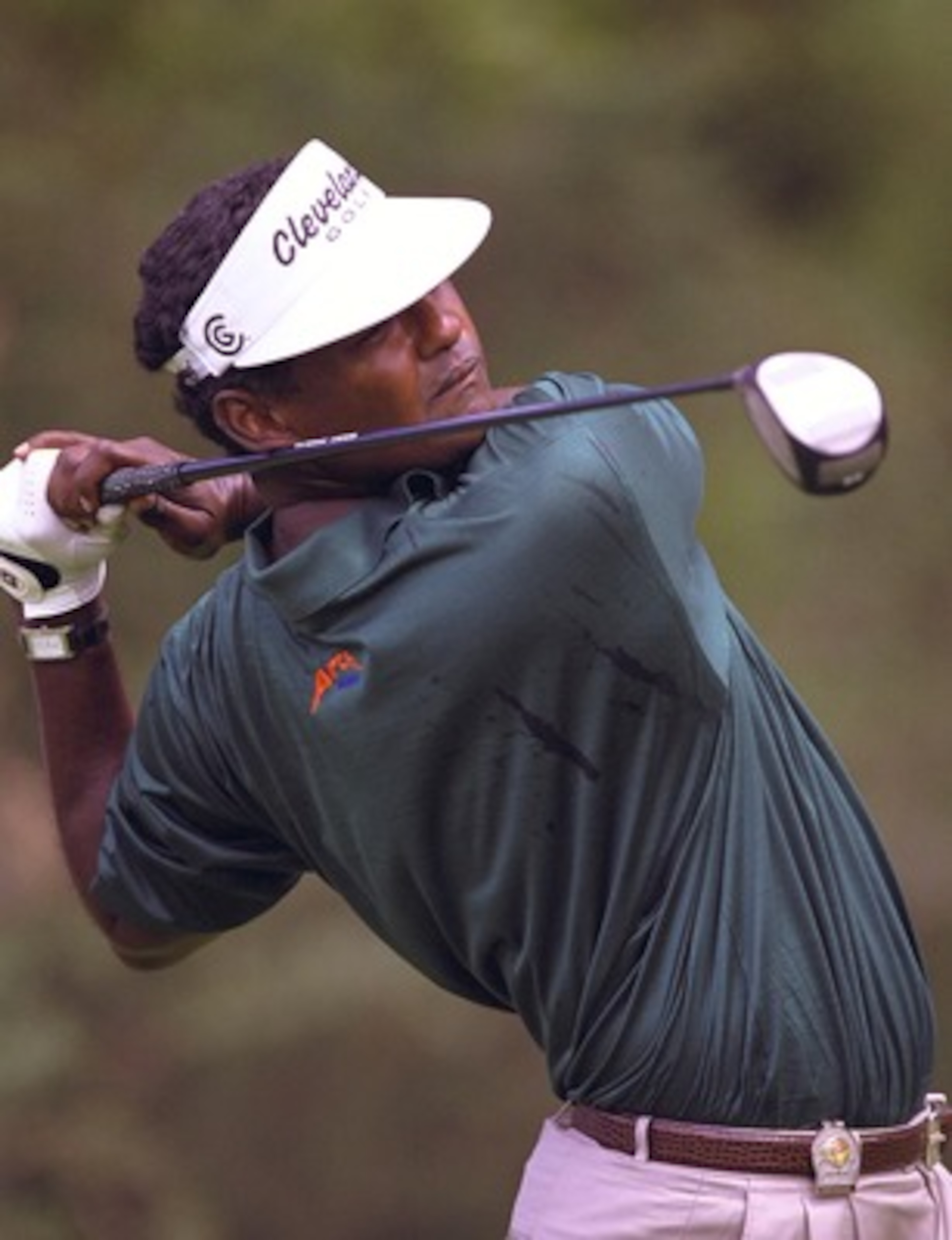 01 Jan 2000:  Vijay Singh of the USA, watches his drive , during practice round prior to the start of the 2001 Accenture Match Play Championship, which is being played at Metropolitian Golf Course, Melbourne, Australia.  Mandatory Credit: Darren McNamara/