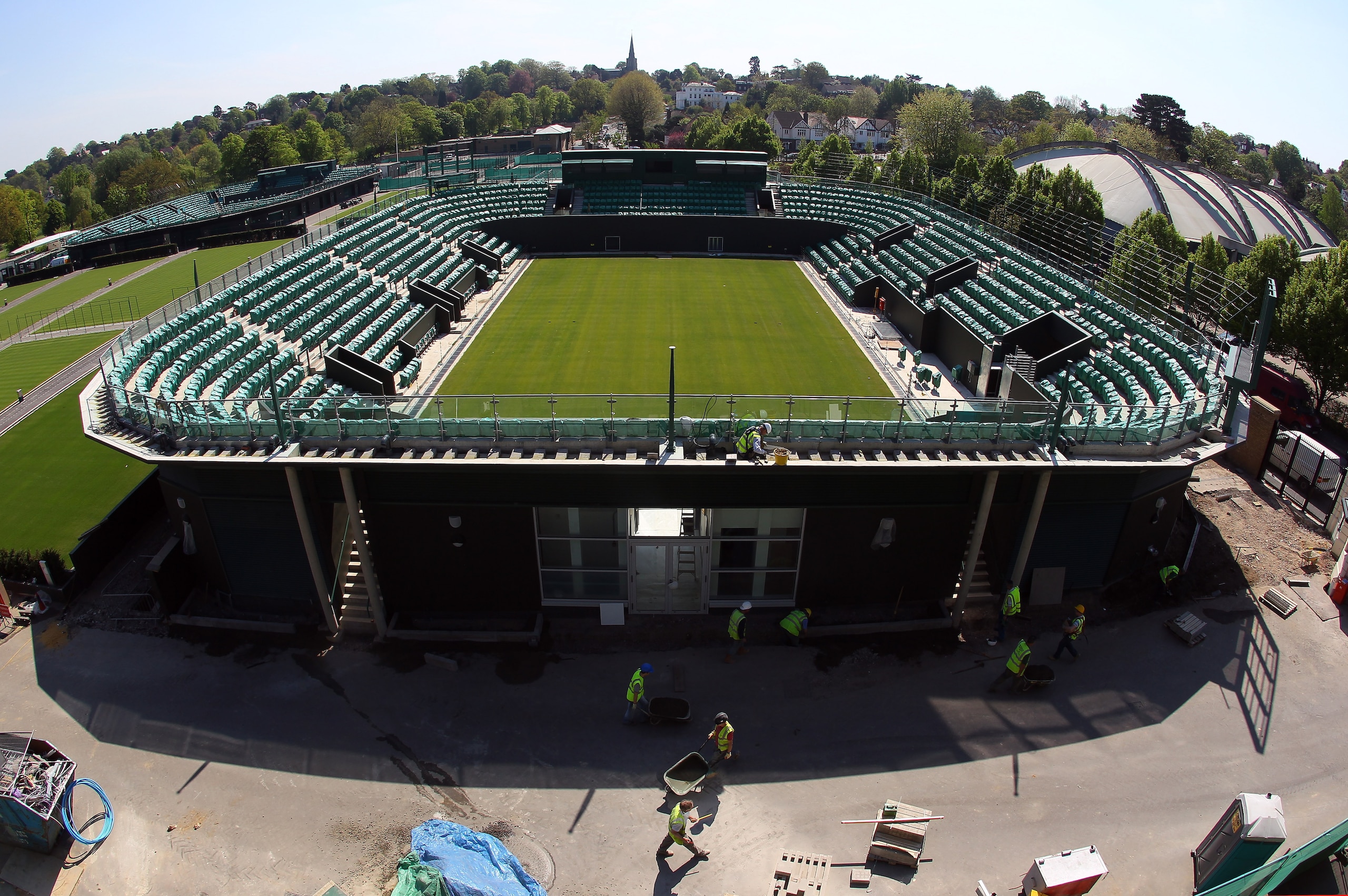 LONDON, ENGLAND - APRIL 19:  The New court 3 is seen and will be ready for the 2011 Championships at The All England Lawn Tennis & Croquet Club on April 19, 2011 in London, England.  (Photo by Julian Finney/Getty Images)