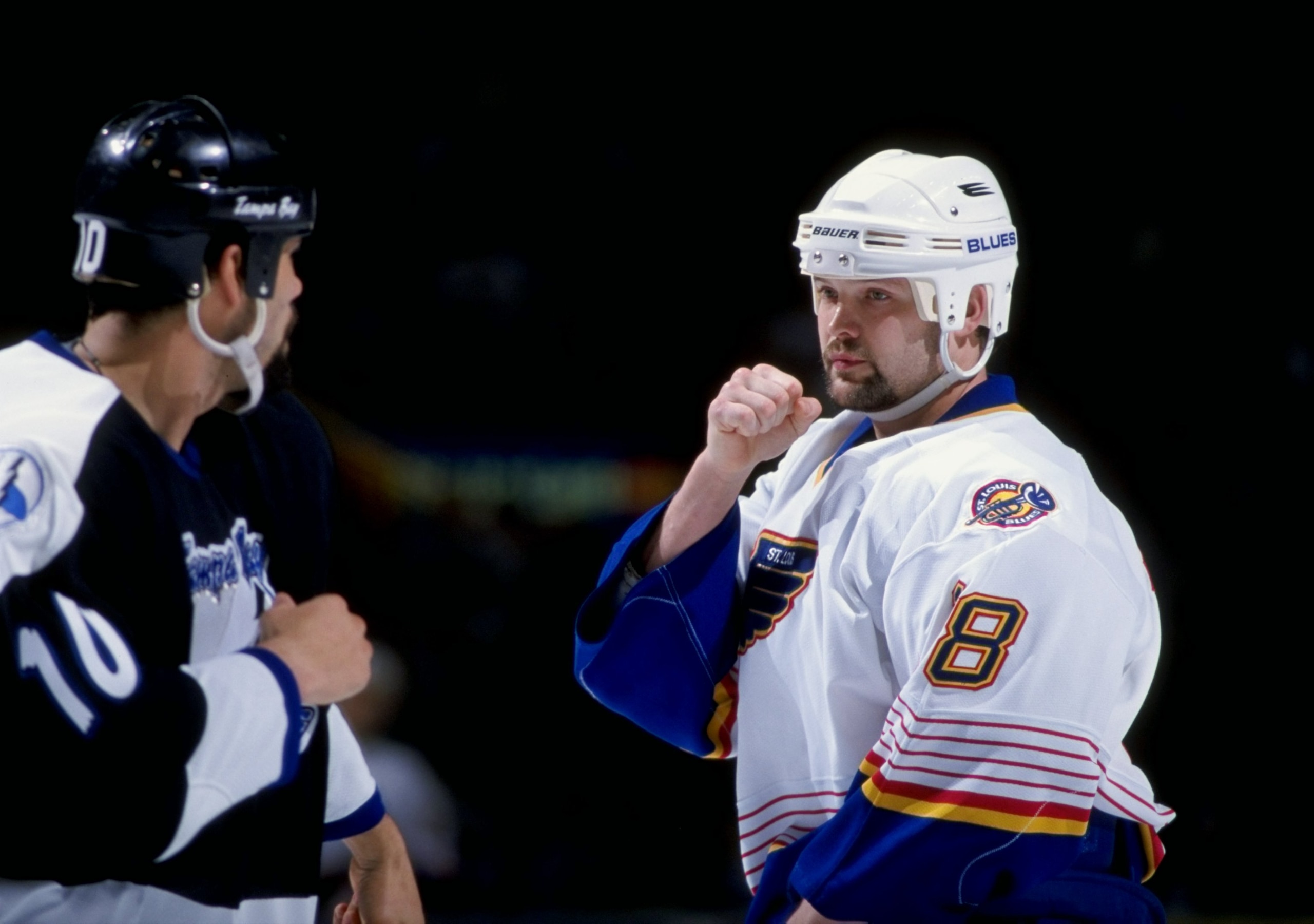 26 Mar 1998: Leftwinger Tony Twist of the Tampa Bay Lightning in action during a game against the St. Louis Blues at the Kiel Center in St. Louis, Missouri. The Blues defeated the Lightning 3-2. Mandatory Credit: Elsa Hasch /Allsport 26 Mar 1998: Leftwinger Tony Twist of the Tampa Bay Lightning in action during a game against the St. Louis Blues at the Kiel Center in St. Louis, Missouri. The Blues defeated the Lightning 3-2. Mandatory Credit: Elsa Hasch /Allsport