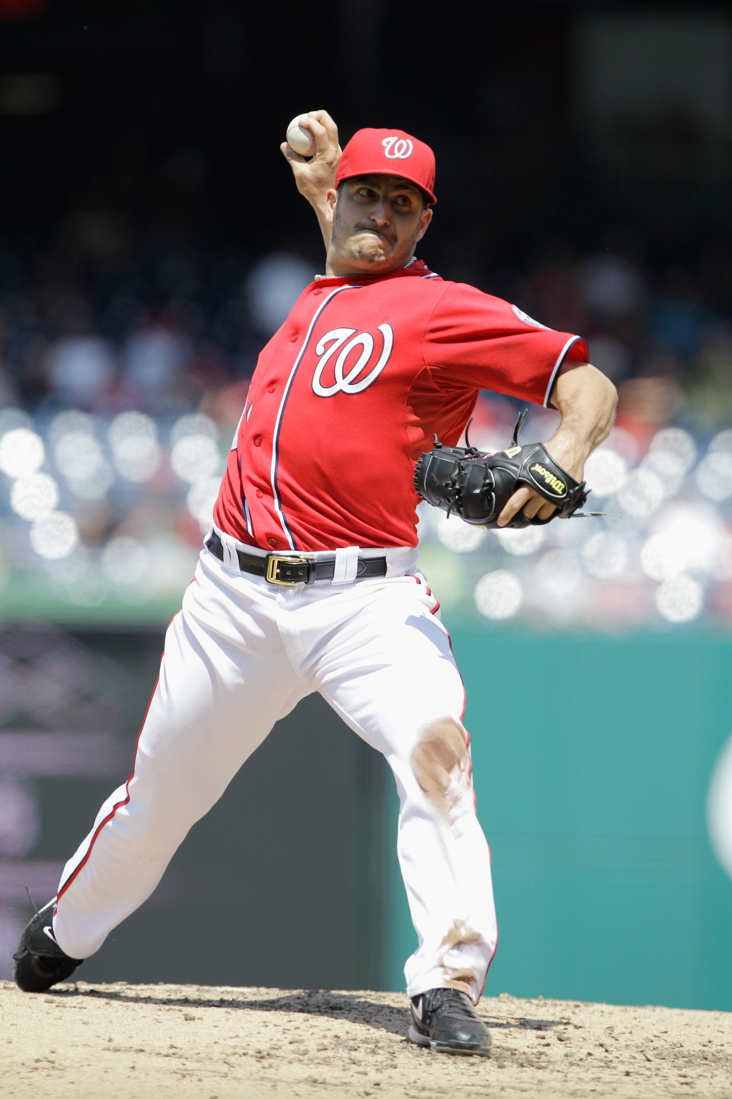 WASHINGTON, DC - MAY 15:  Starting pitcher Jason Marquis #21 of the Washington Nationals delivers to a Florida Marlins batter during the first inning at Nationals Park on May 15, 2011 in Washington, DC.  (Photo by Rob Carr/Getty Images)