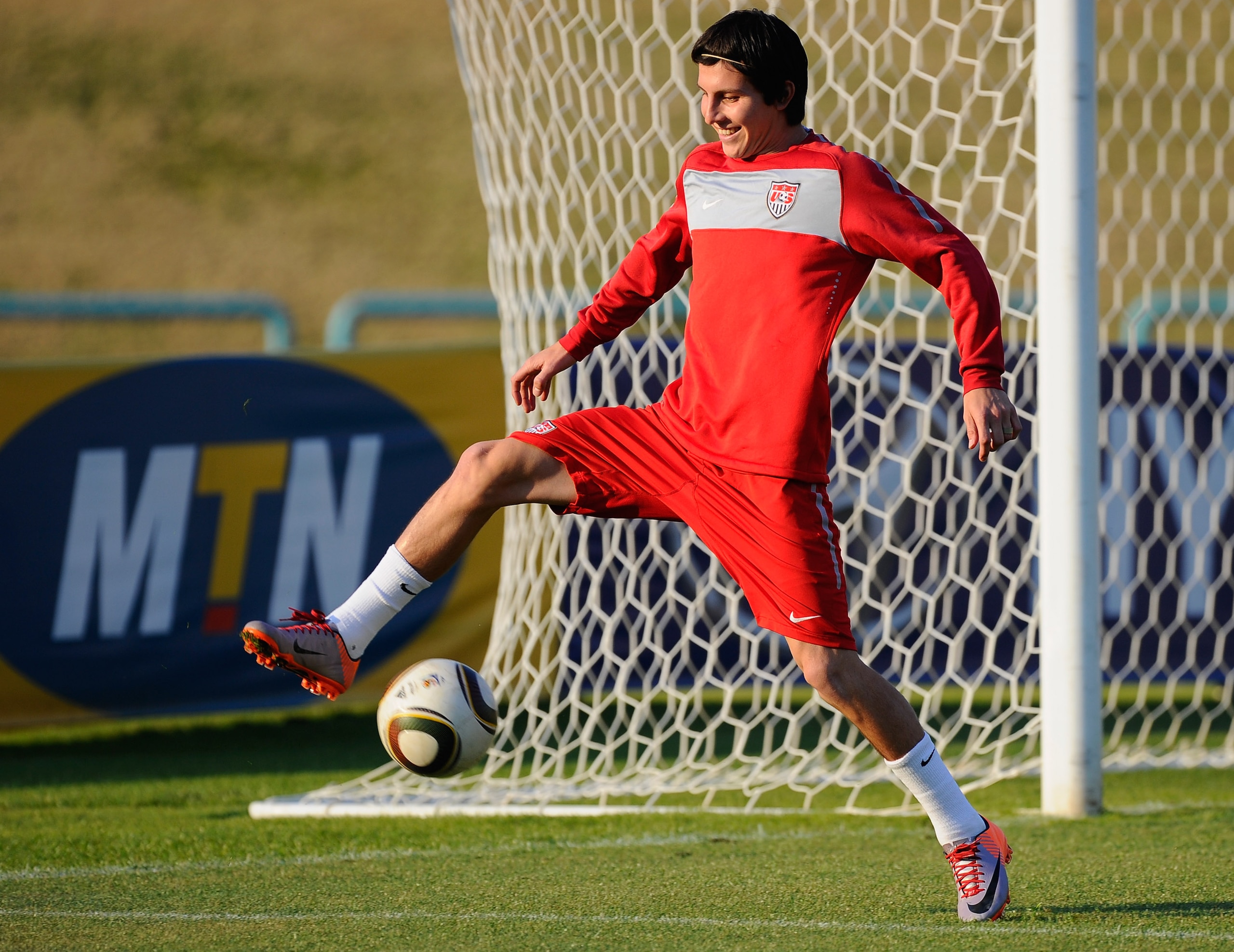 PRETORIA, SOUTH AFRICA - JUNE 24:  Jose Torres of USA controls the ball during training session on June 24, 2010 in Pretoria, South Africa. United States will play their second round World Cup match against Ghana on Saturday, June 26, 2010, at Royal Bafok