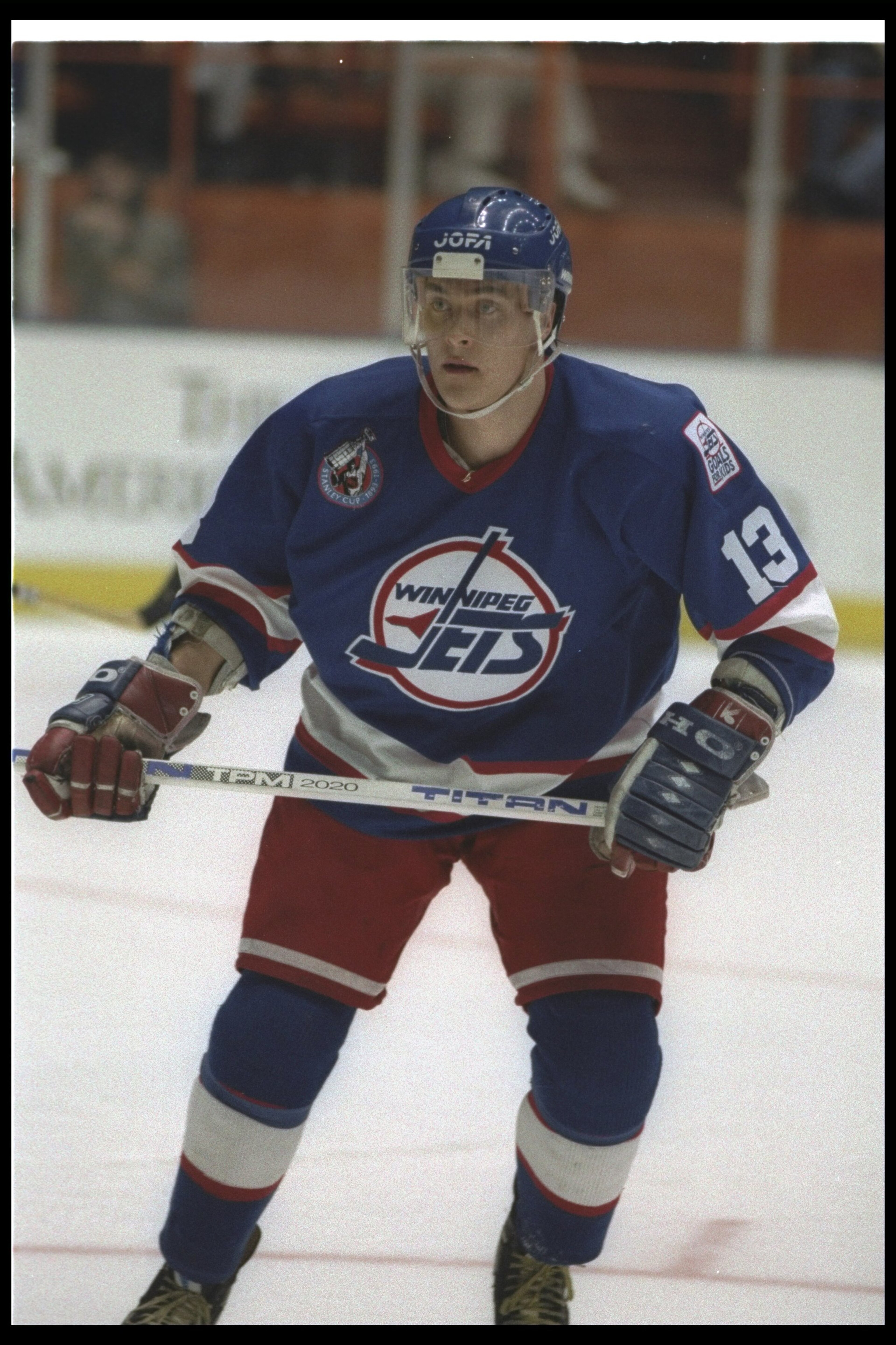 16 Jan 1993: Rightwinger Teemu Selanne of the Winnipeg Jets looks on during a game against the Los Angeles Kings at the Great Western Forum in Inglewood, California. Mandatory Credit: Ken Levine /Allsport 16 Jan 1993: Rightwinger Teemu Selanne of the Winnipeg Jets looks on during a game against the Los Angeles Kings at the Great Western Forum in Inglewood, California. Mandatory Credit: Ken Levine /Allsport