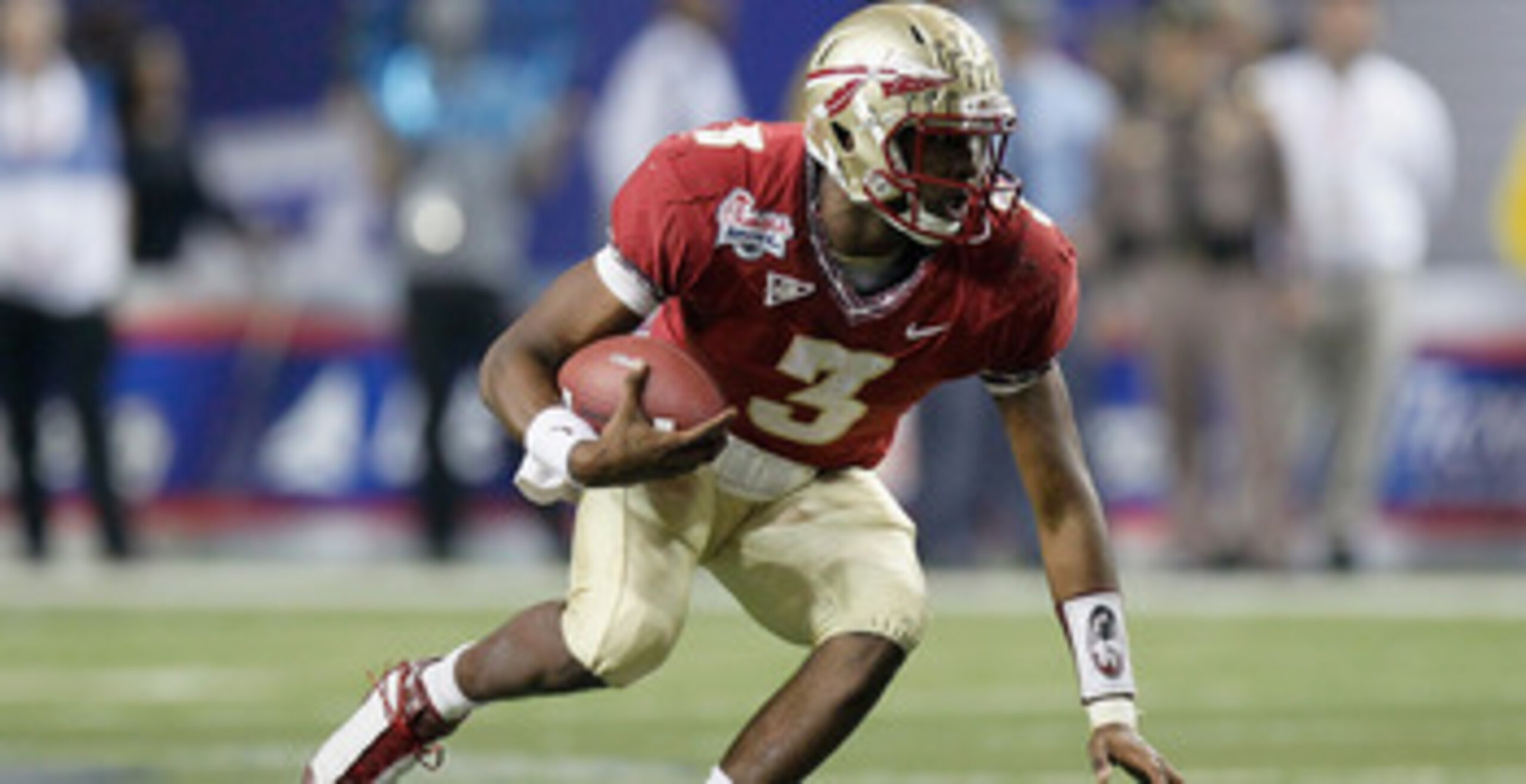 ATLANTA, GA - DECEMBER 31: EJ Manuel #3 of the Florida State Seminoles against the South Carolina Gamecocks during the 2010 Chick-fil-A Bowl at Georgia Dome on December 31, 2010 in Atlanta, Georgia. (Photo by Kevin C. Cox/Getty Images) ATLANTA, GA - DECEMBER 31: EJ Manuel #3 of the Florida State Seminoles against the South Carolina Gamecocks during the 2010 Chick-fil-A Bowl at Georgia Dome on December 31, 2010 in Atlanta, Georgia. (Photo by Kevin C. Cox/Getty Images)