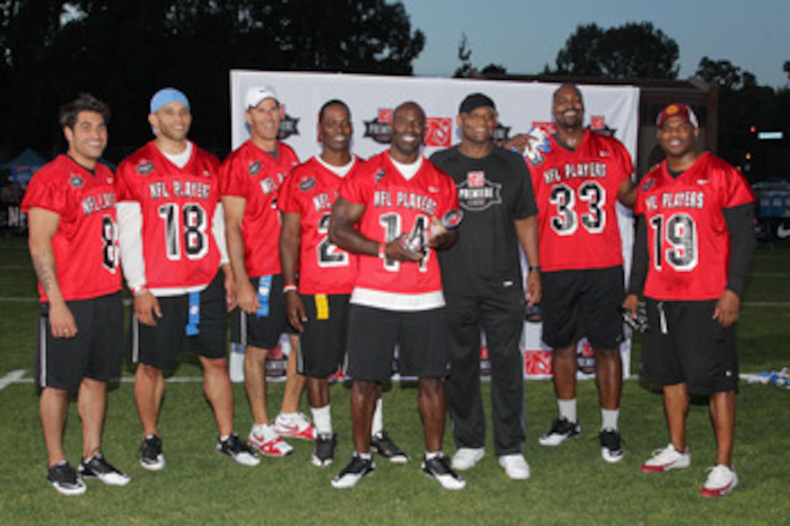 LOS ANGELES, CA - MAY 20:  The 'Throwbacks' attend the the NFL PLAYERS Premiere League Flag Football Game at UCLA on May 20, 2011 in Los Angeles, California.  (Photo by Noel Vasquez/Getty Images)