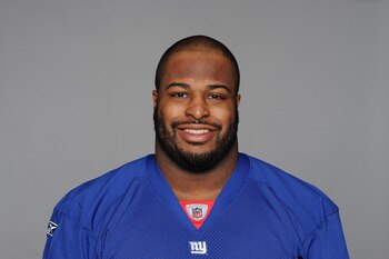EAST RUTHERFORD, NJ - CIRCA 2010: In this handout image provided by the NFL, Barry Cofield of the New York Giants poses for his 2010 NFL headshot circa 2010 in East Rutherford, New Jersey. (Photo by NFL via Getty Images)