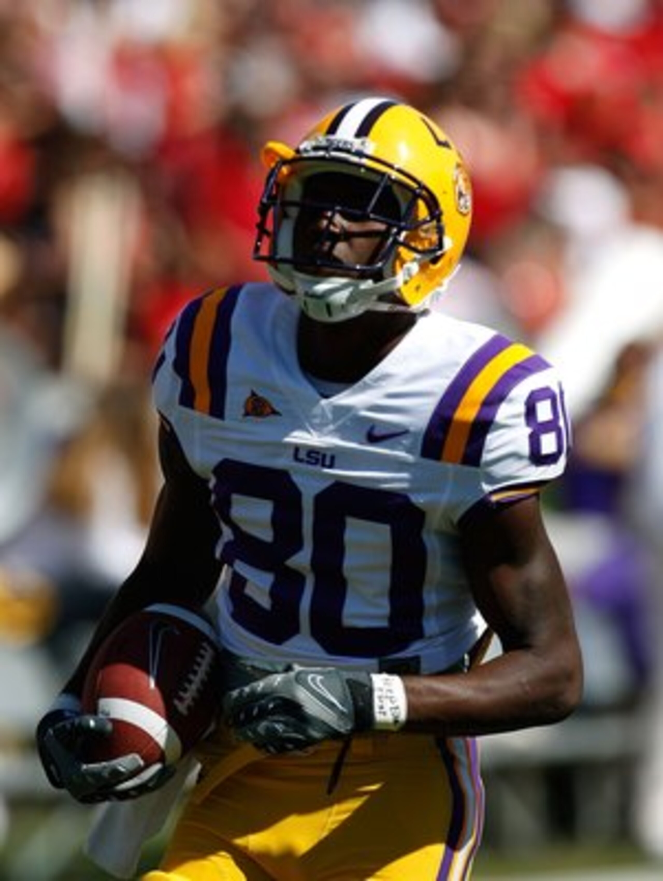 ATHENS, GA - OCTOBER 03:  Terrance Toliver #80 of the Louisiana State University Tigers against the Georgia Bulldogs at Sanford Stadium on October 3, 2009 in Athens, Georgia.  (Photo by Kevin C. Cox/Getty Images)