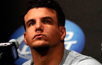 NEW YORK - MARCH 24: Frank Mir of Las Vegas, Nevada speaks at a press conference for UFC 111 at Radio City Music Hall on March 24, 2010 in New York City. Mir will face Shane Carwin of Denver, Colorado in the INterim heavyweight title bout. (Photo by Je NEW YORK - MARCH 24: Frank Mir of Las Vegas, Nevada speaks at a press conference for UFC 111 at Radio City Music Hall on March 24, 2010 in New York City. Mir will face Shane Carwin of Denver, Colorado in the INterim heavyweight title bout. (Photo by Je