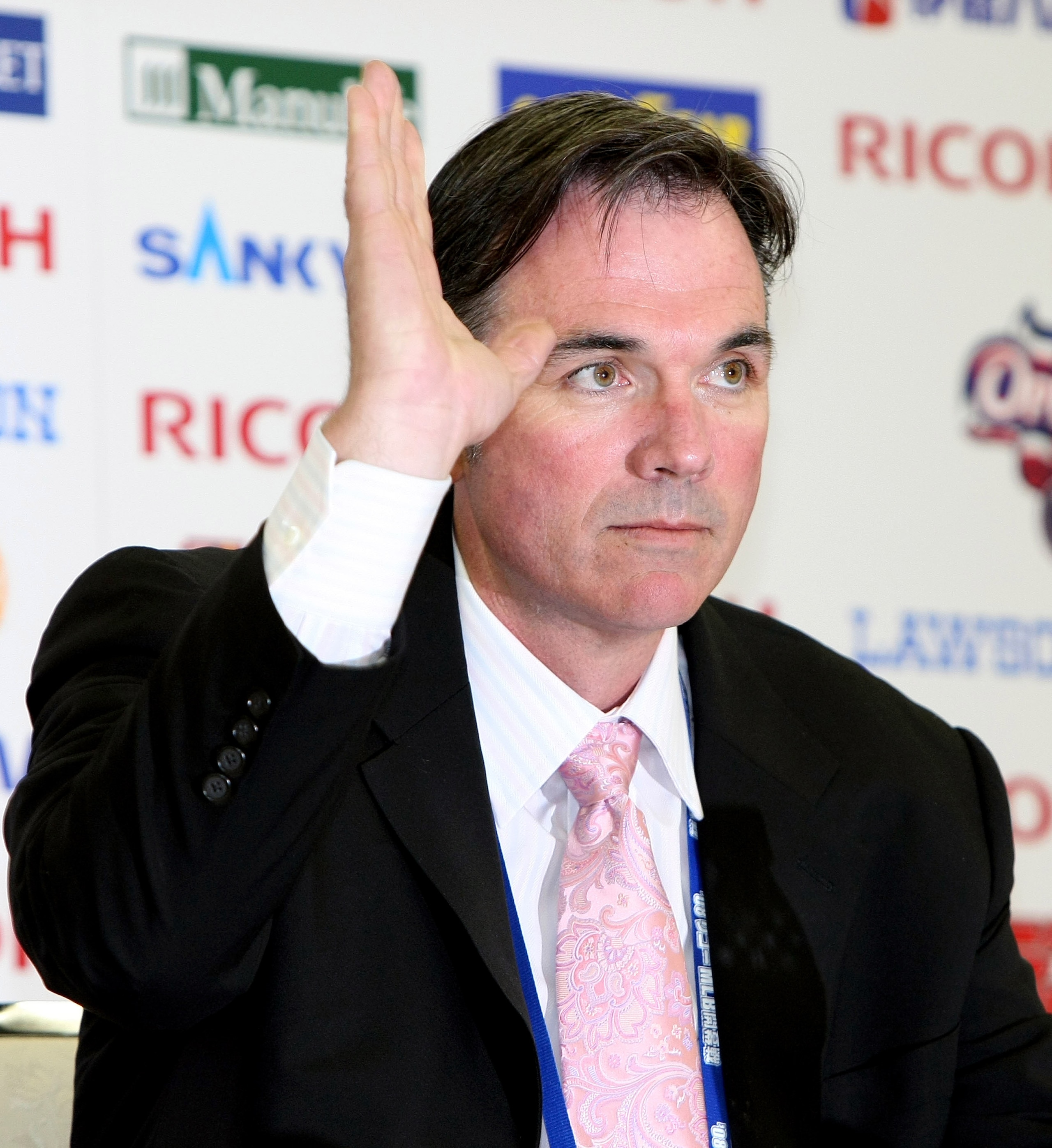 TOKYO - MARCH 21:  GM Billy Beane of Oakland Athletics attends Ricoh MLB Opening Series press conference at Tokyo Dome on March 21, 2008 in Tokyo, Japan. Boston Red Sox and Oakland Athletics plays their opening games in Tokyo on March 25 and 26. (Photo by