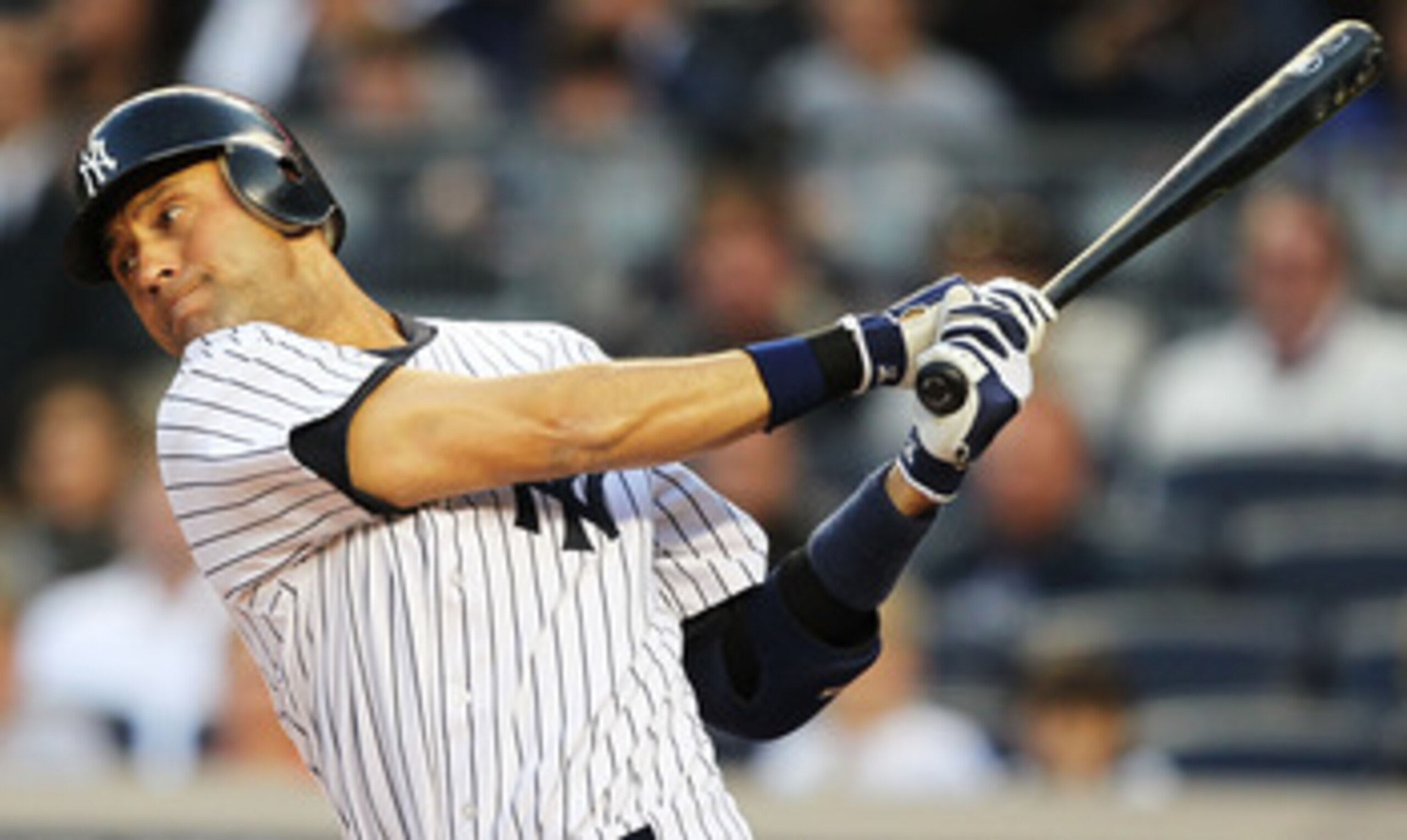 NEW YORK, NY - MAY 13:  Derek Jeter #2 of the New York Yankees in action against the Boston Red Sox during their game on May 13, 2011 at Yankee Stadium in the Bronx borough of New York City.  (Photo by Al Bello/Getty Images)