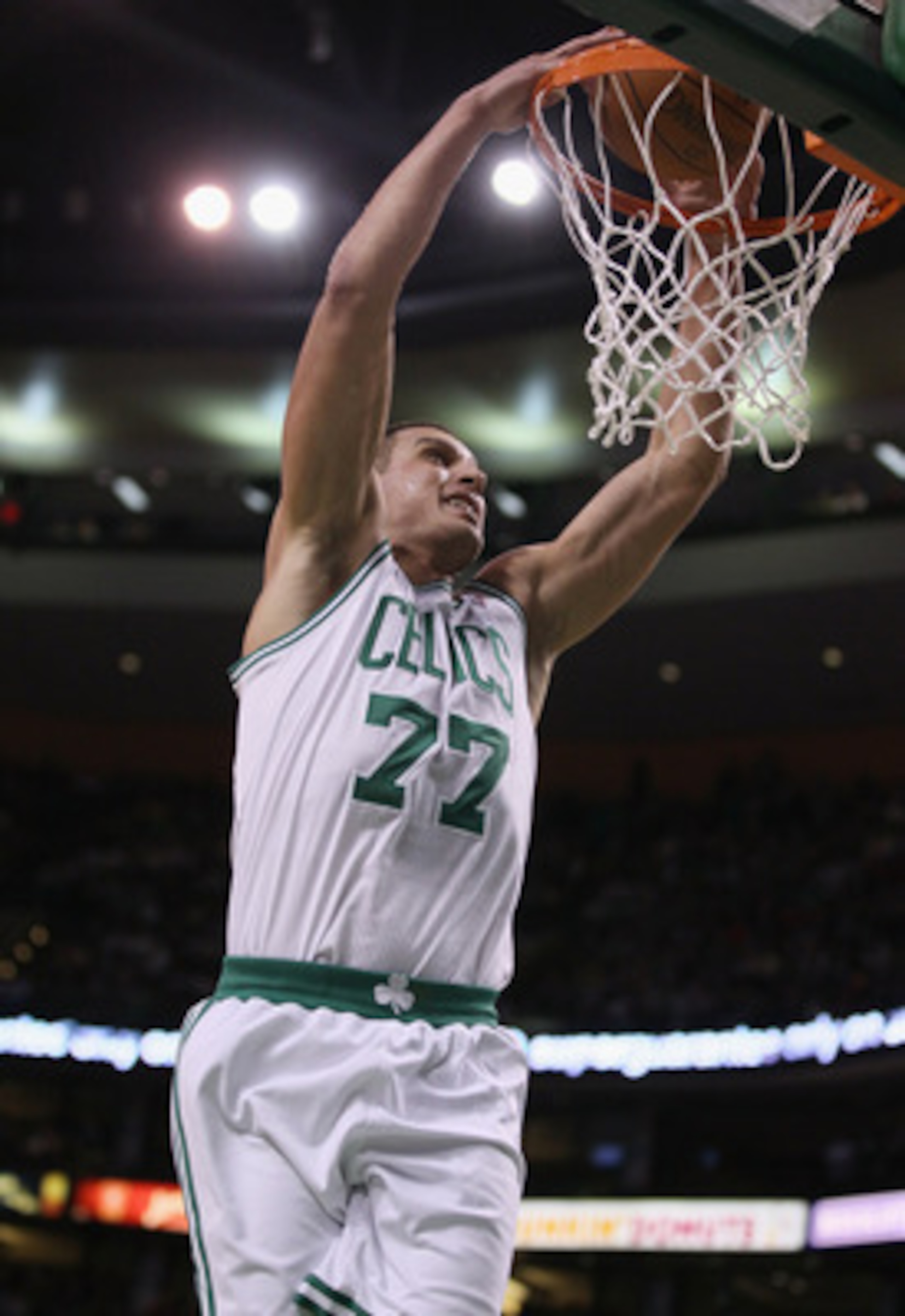 BOSTON, MA - MARCH 09:  Sasha Pavlovic #77 of the Boston Celtics dunks the ball in the first half against the Los Angeles Clippers on March 9, 2011 at the TD Garden in Boston, Massachusetts. NOTE TO USER: User expressly acknowledges and agrees that, by do
