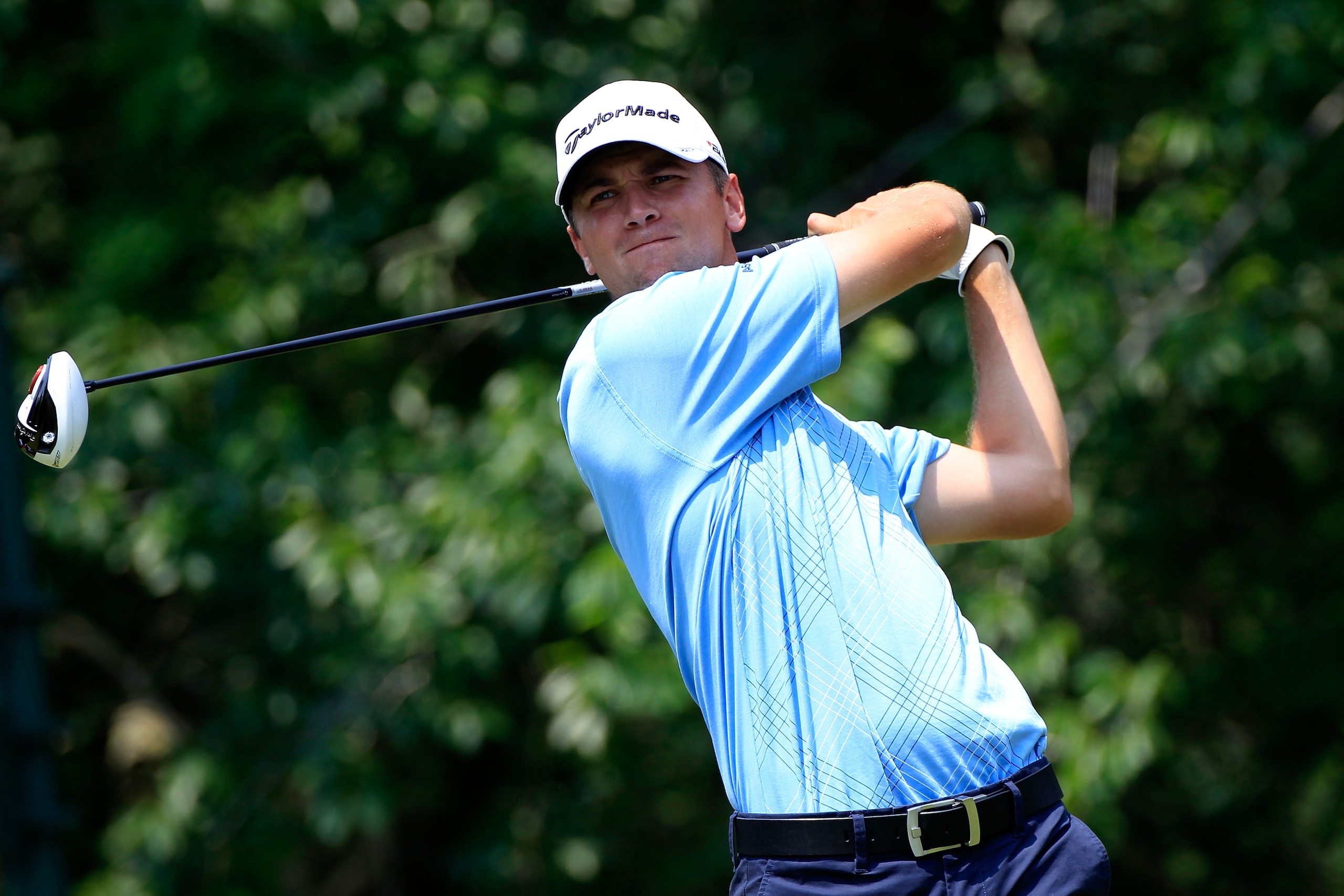 PONTE VEDRA BEACH, FL - MAY 14:  Sean O'Hair hits hit tee shot on the fifth hole during the third round of THE PLAYERS Championship held at THE PLAYERS Stadium course at TPC Sawgrass on May 14, 2011 in Ponte Vedra Beach, Florida.  (Photo by Sam Greenwood/