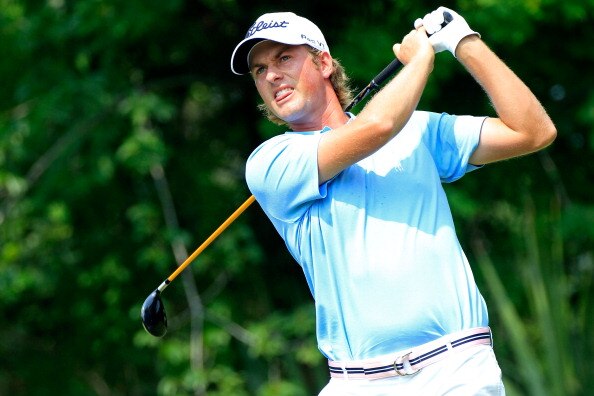 PONTE VEDRA BEACH, FL - MAY 14:  Webb Simpson hits his tee shot on the fifth hole during the third round of THE PLAYERS Championship held at THE PLAYERS Stadium course at TPC Sawgrass on May 14, 2011 in Ponte Vedra Beach, Florida.  (Photo by Sam Greenwood
