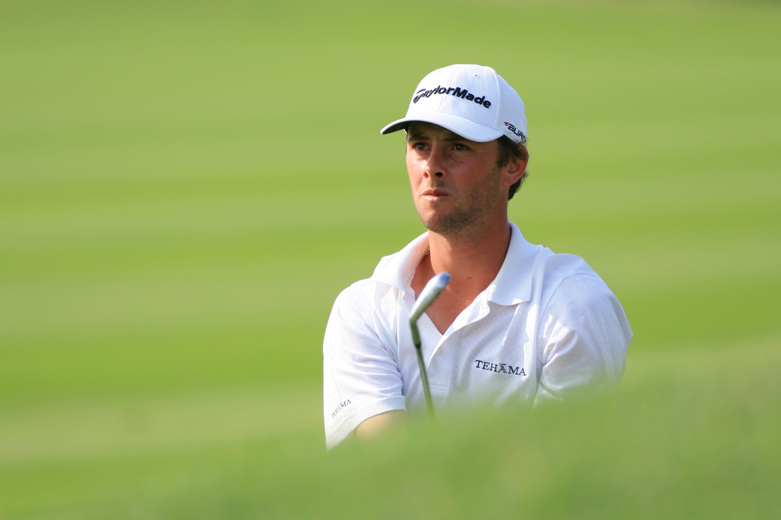 PLANO, TX - MAY 23: Spencer Levin hits his second shot on the 16th hole during the Open Qualifying Competition at Gleneagles Country Club on May 23, 2011 in Plano, Texas. (Photo by Hunter Martin/Getty Images)