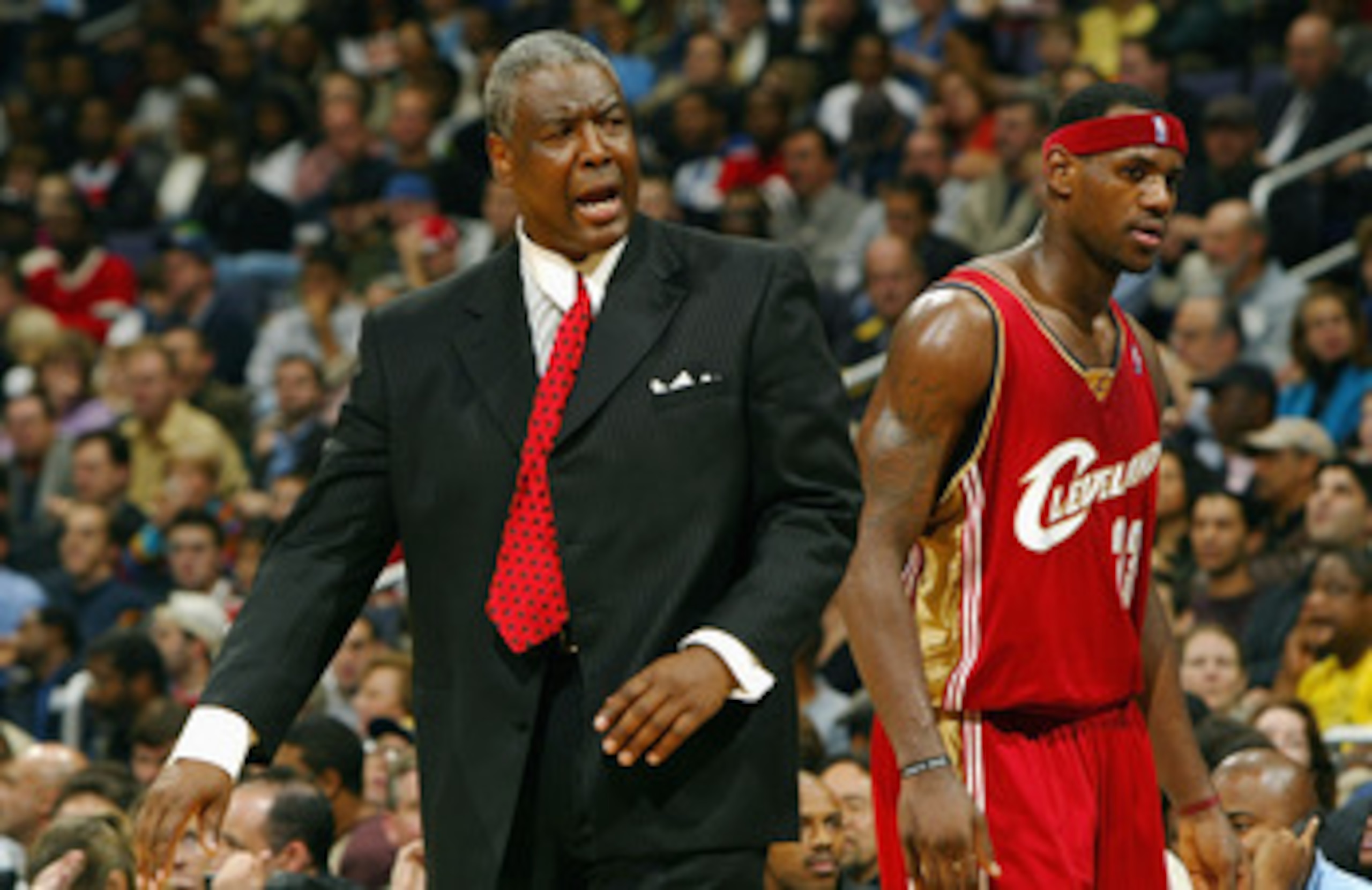 WASHINGTON - NOVEMBER 19:  Head coach Paul Silas of the Cleveland Cavaliers reacts during the game against the Washington Wizards at MCI Center on November 19, 2003 in Washington, DC.  The Wizards won 106-95.  NOTE TO USER: User expressly acknowledges and