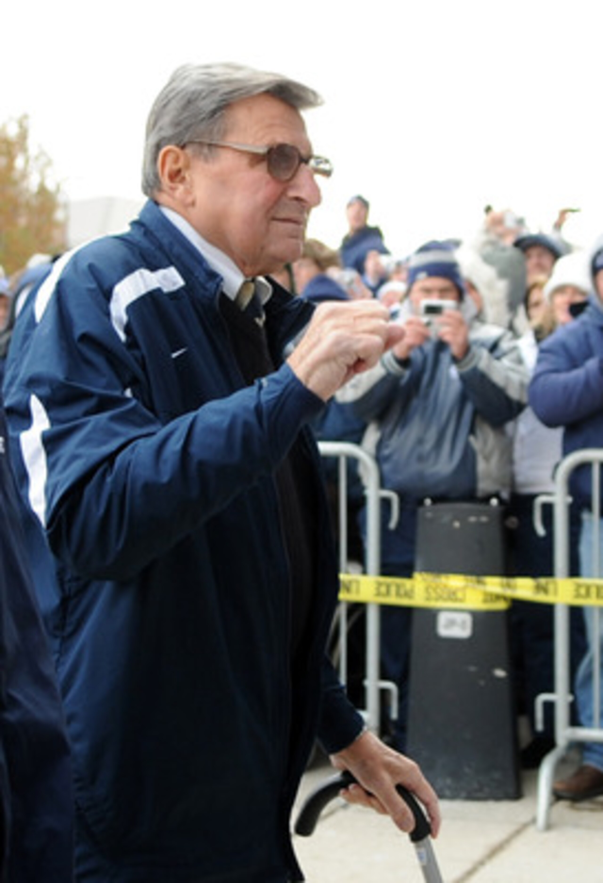 STATE COLLEGE - NOVEMBER 22: Joe Paterno head coach of the Penn State Nittany Lions acknowledges the crowd prior to the game against the Michigan State Spartans on November 22, 2008 at Beaver Stadium in State College, Pennsylvania. (Photo by Joe Sargent STATE COLLEGE - NOVEMBER 22: Joe Paterno head coach of the Penn State Nittany Lions acknowledges the crowd prior to the game against the Michigan State Spartans on November 22, 2008 at Beaver Stadium in State College, Pennsylvania. (Photo by Joe Sargent