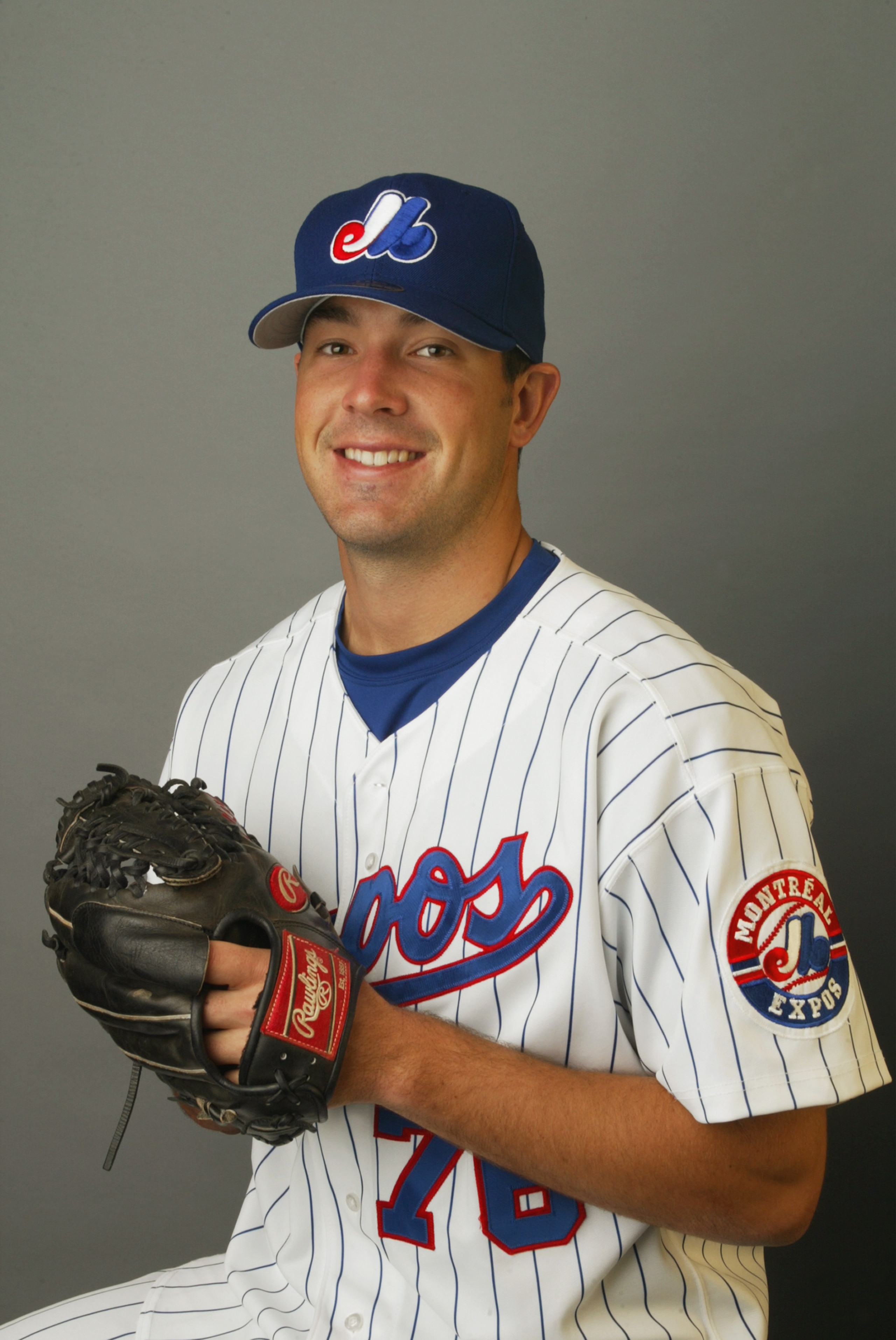 VIERA, FL - FEBRUARY 21:  Josh Karp of the Montreal Expos poses for a portrait during Media Day at Space Coast Stadium on February 21, 2003 in Viera, Florida. (Photo by Rick Stewart/Getty Images)