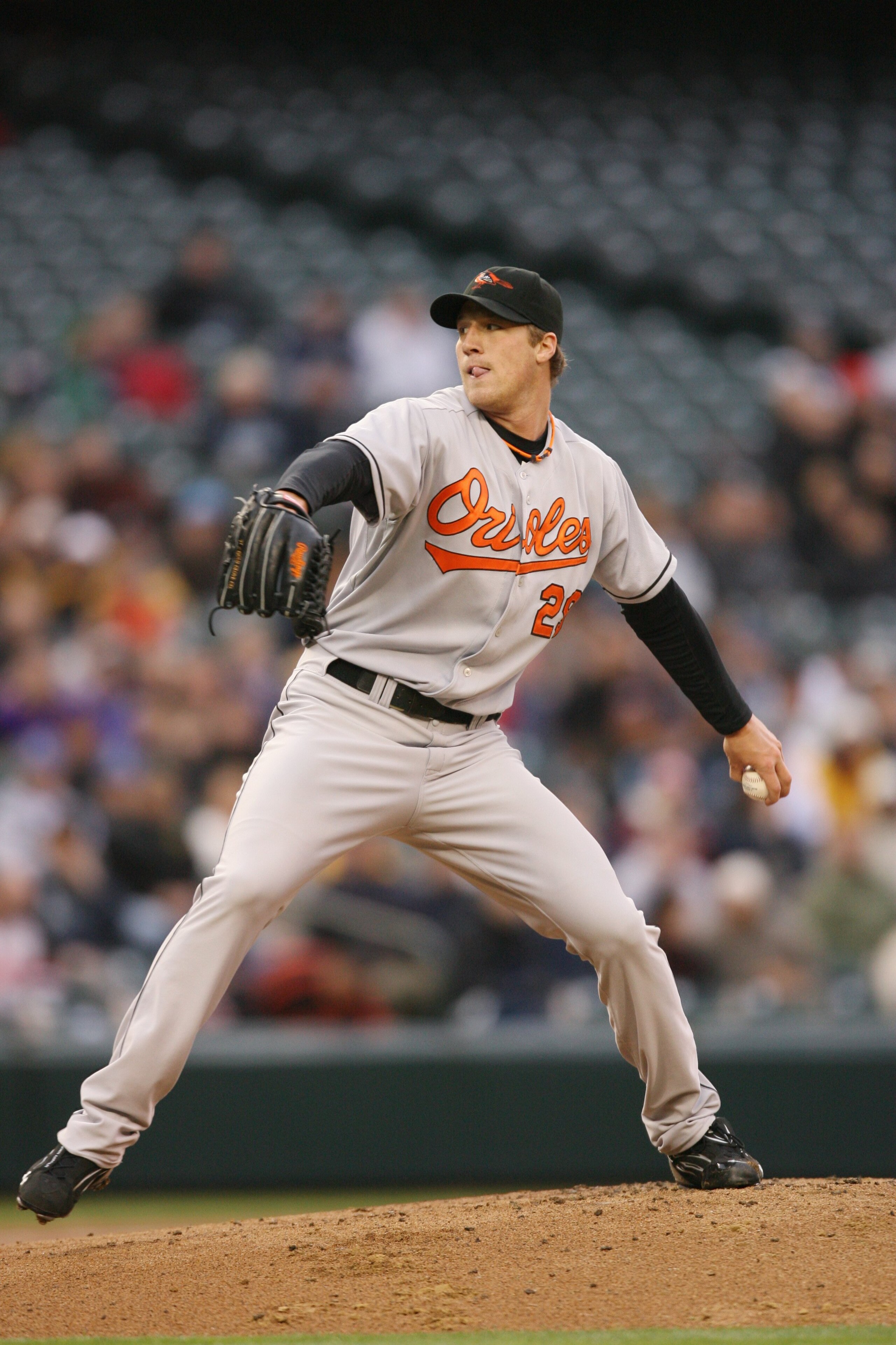 SEATTLE - APRIL 24:  Pitcher Adam Loewen #29 of the Baltimore Orioles throws against the Seattle Mariners during their MLB game on April 24, 2008 at Safeco Field in Seattle, Washington. (Photo by Otto Greule Jr/Getty Images)
