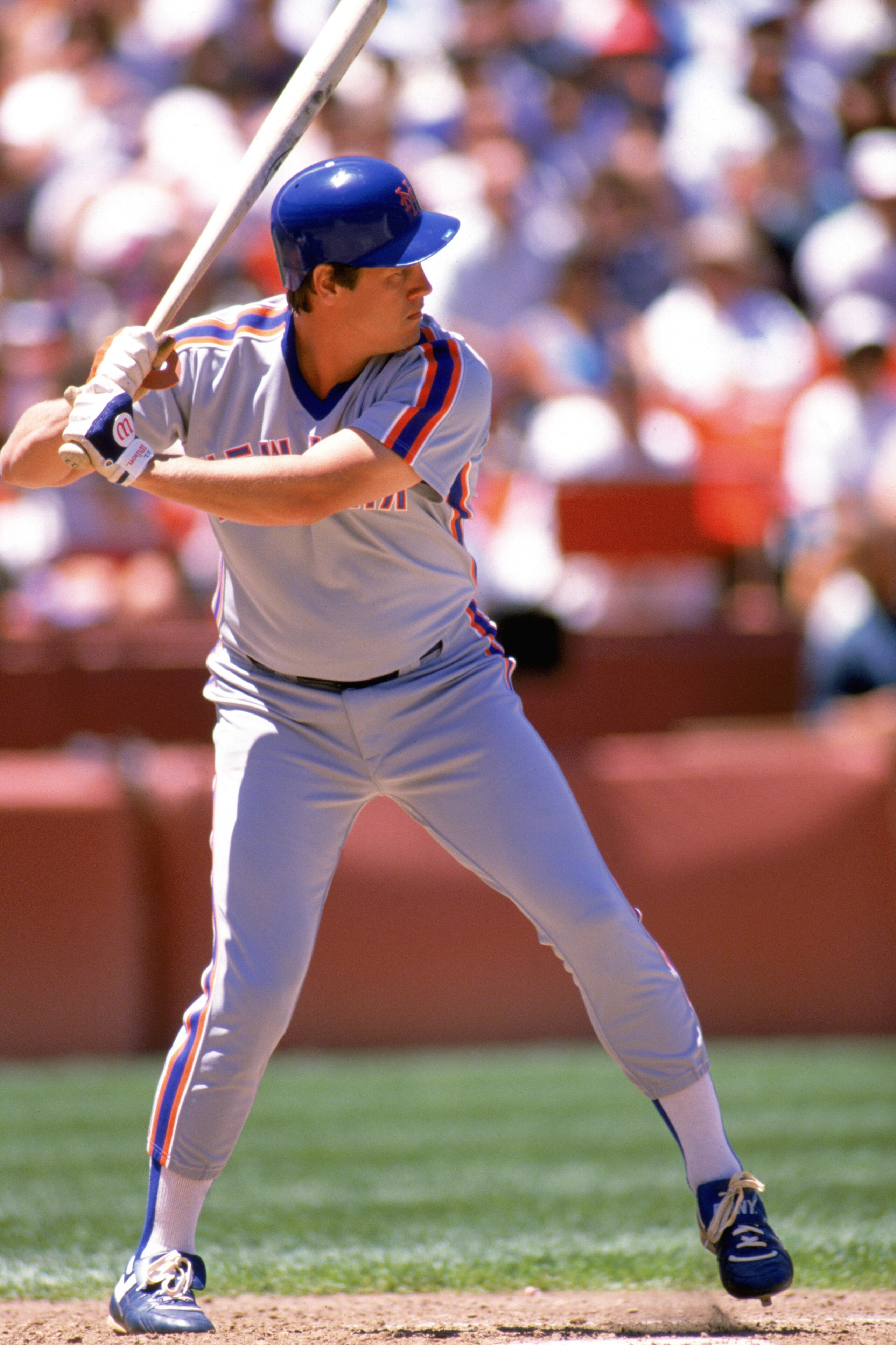 1989:  Kevin McReynolds of the New York Mets stands ready at bat during a game in the 1989 season. (Photo by: Otto Greule Jr/Getty Images)