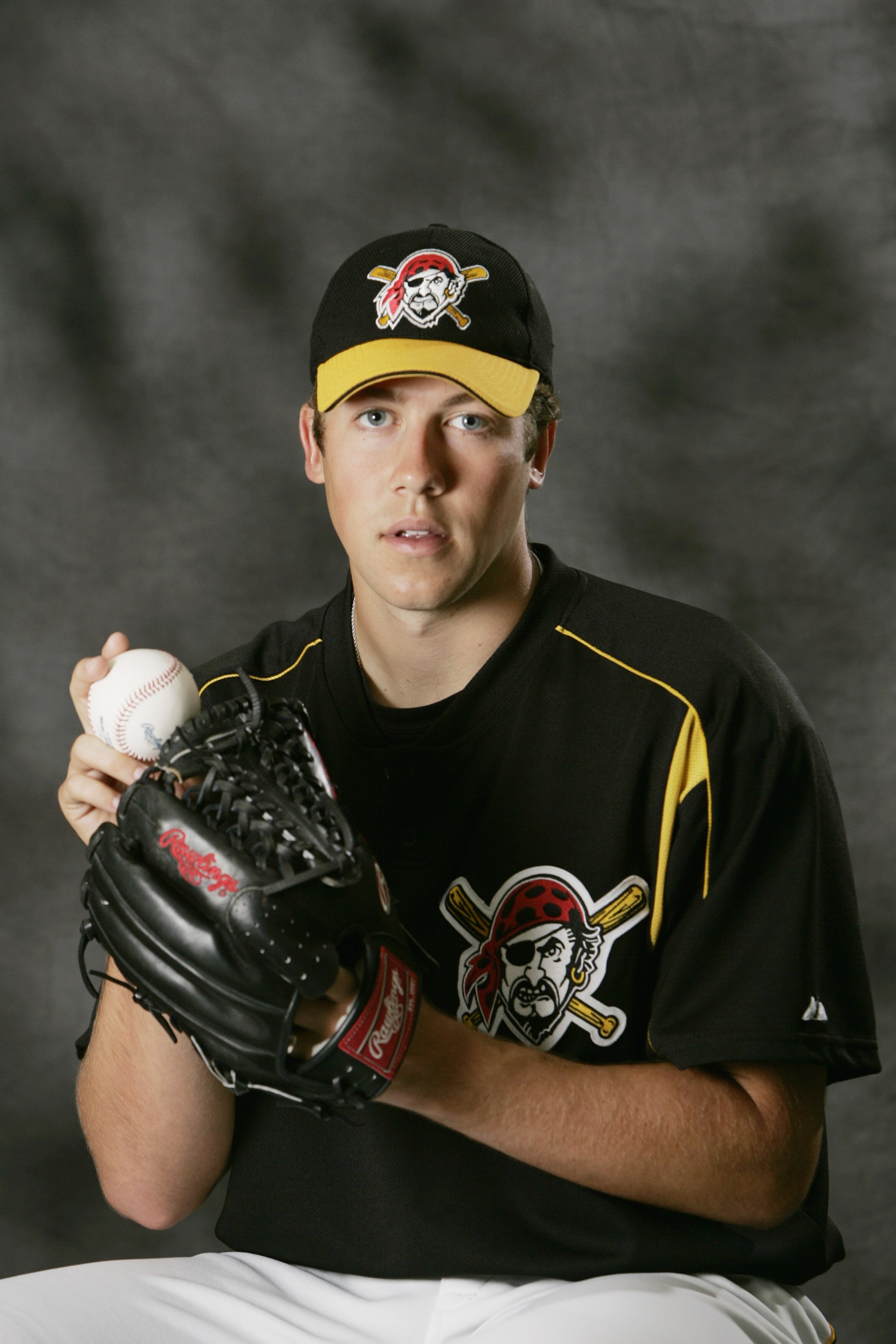 BRADENTON, FL - FEBRUARY 27:  Bryan Bullington #82 of the Pittsburgh Pirates poses for a portrait during Pirates Photo Day at the Pirate City on February 27, 2005 in Bradenton, Florida. (Photo by Ezra Shaw/Getty Images)