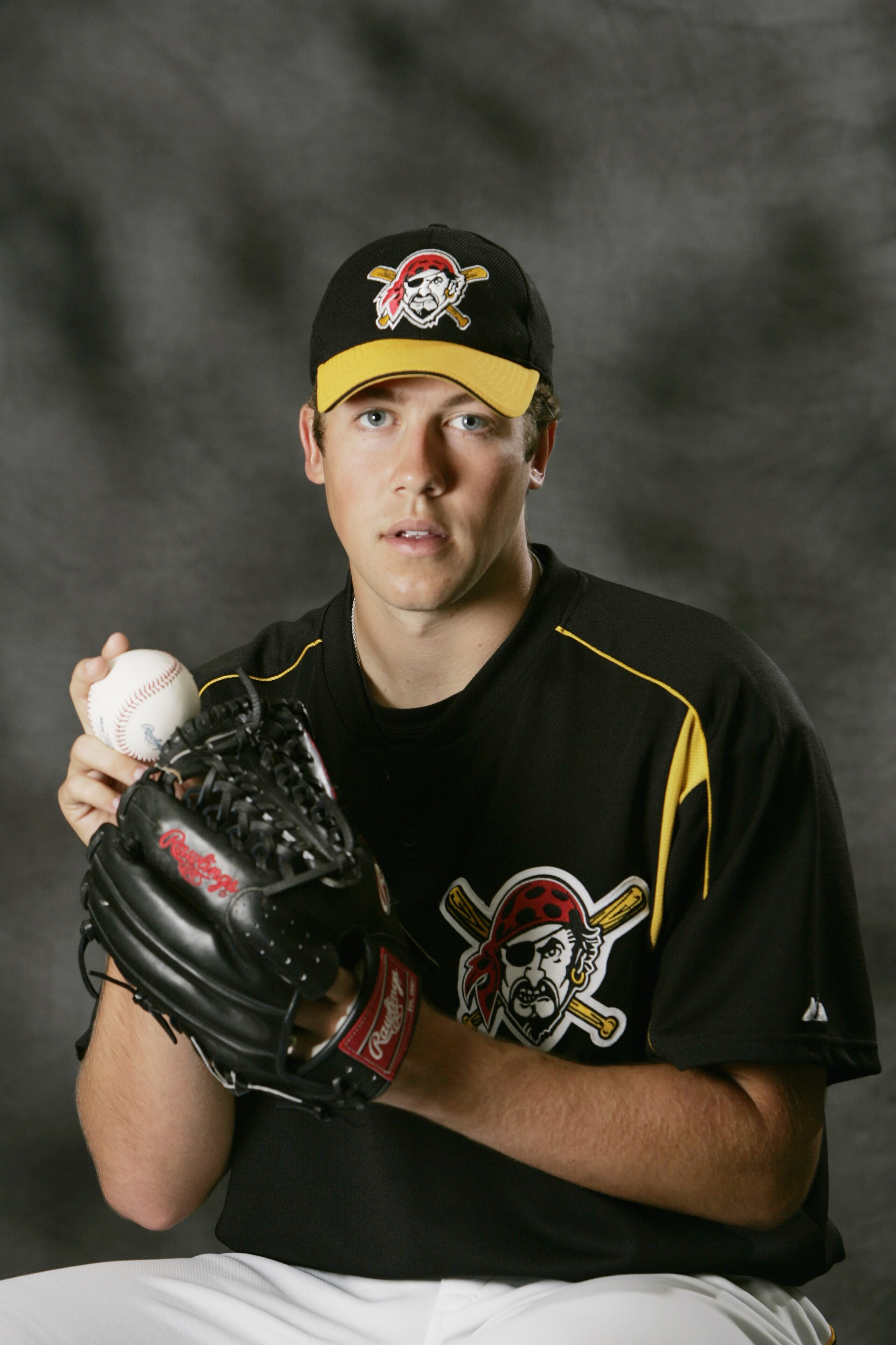 BRADENTON, FL - FEBRUARY 27:  Bryan Bullington #82 of the Pittsburgh Pirates poses for a portrait during Pirates Photo Day at the Pirate City on February 27, 2005 in Bradenton, Florida. (Photo by Ezra Shaw/Getty Images)